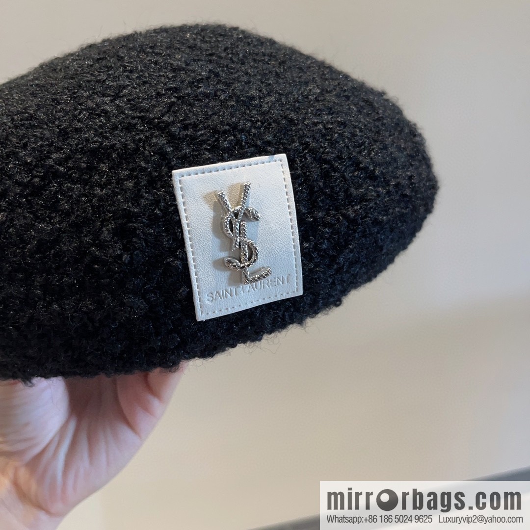 YSL Saint Laurent Corduroy Beret