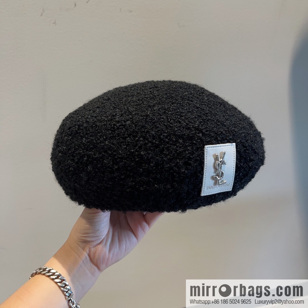 YSL Saint Laurent Corduroy Beret
