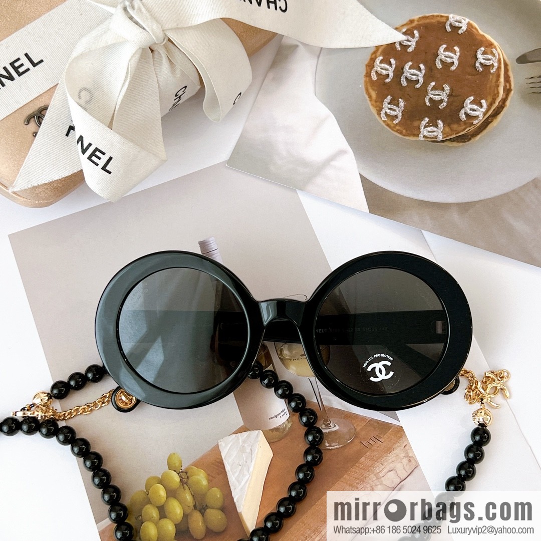 Chanel round frame women's sunglasses