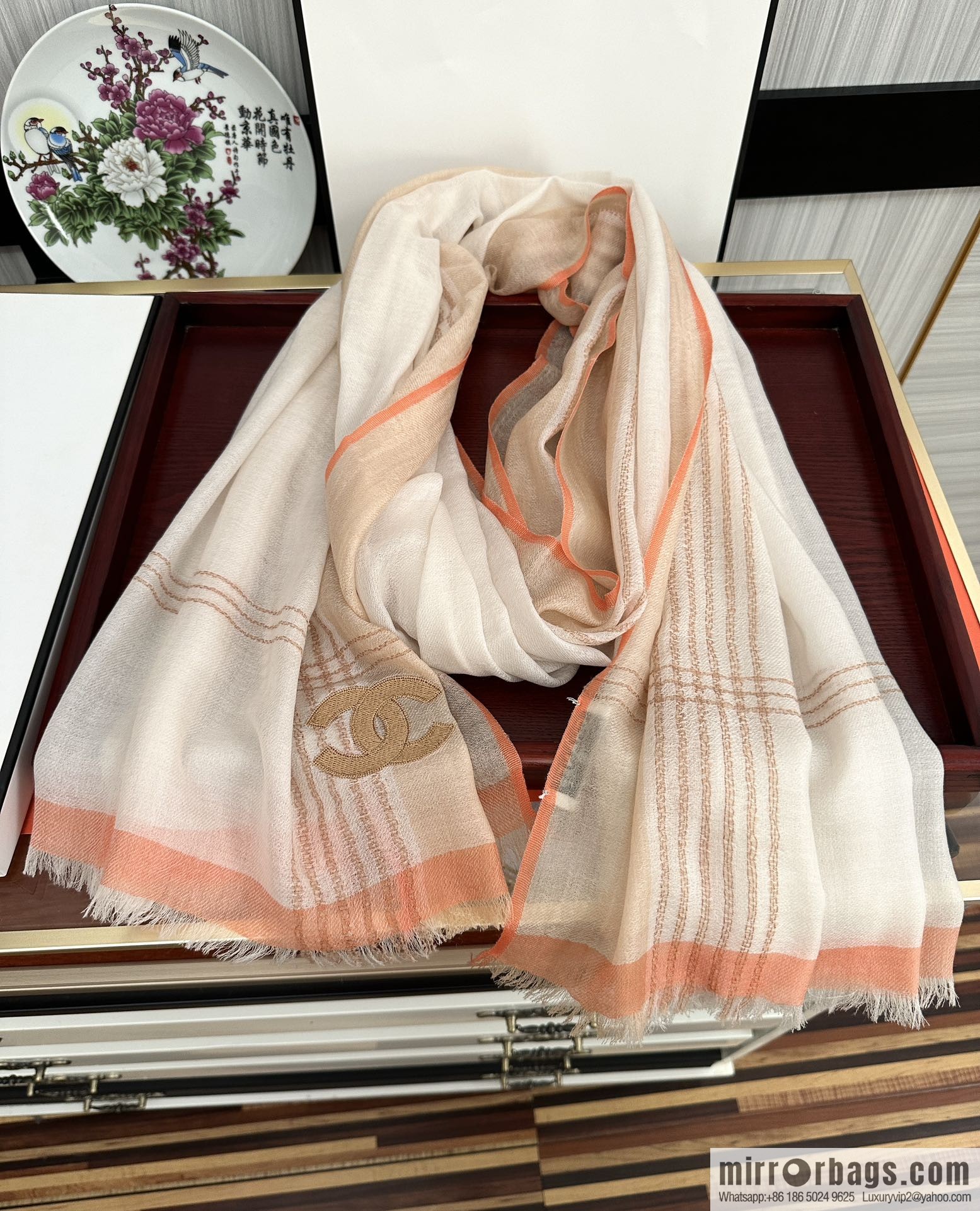 Chanel cashmere scarf