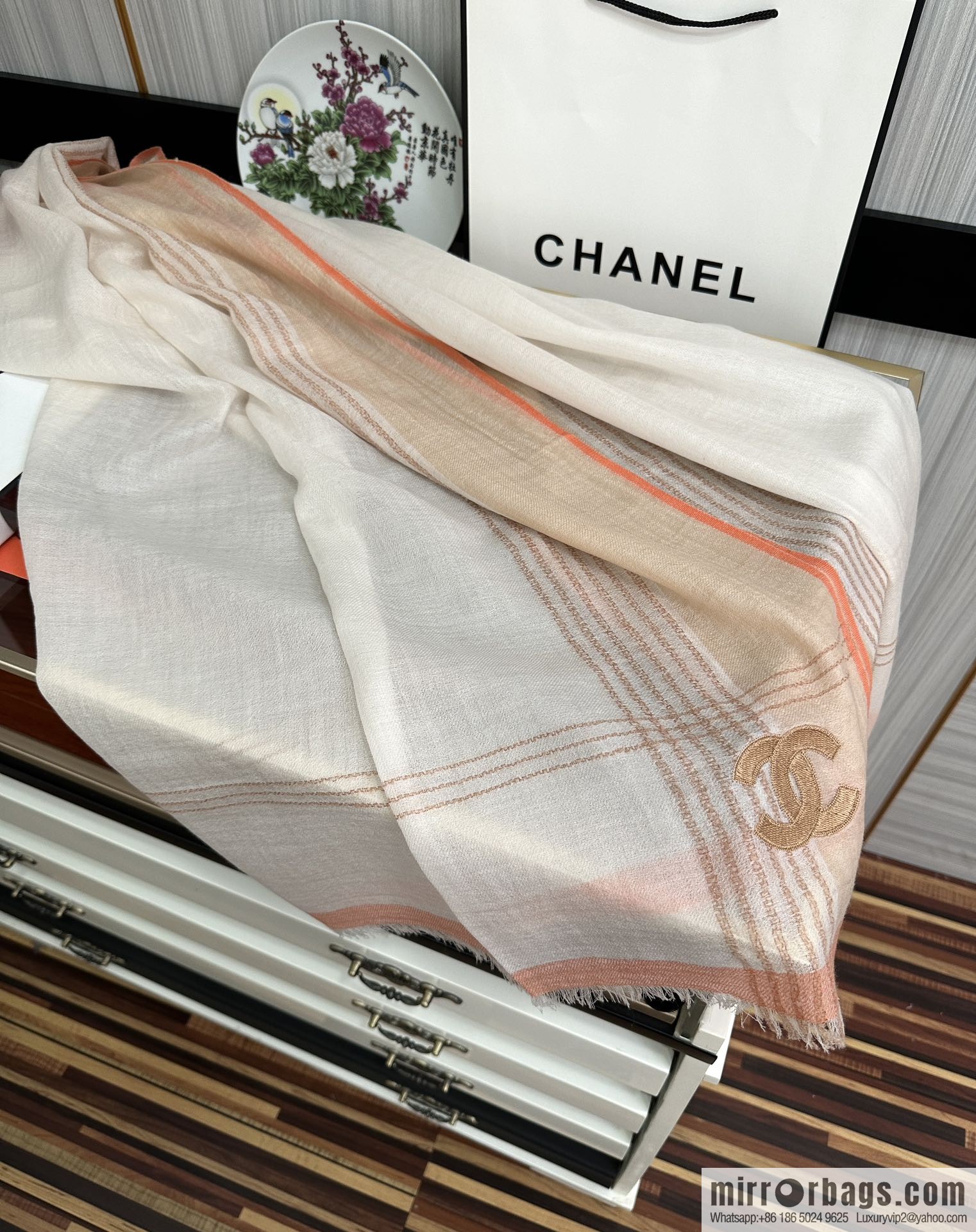 Chanel cashmere scarf