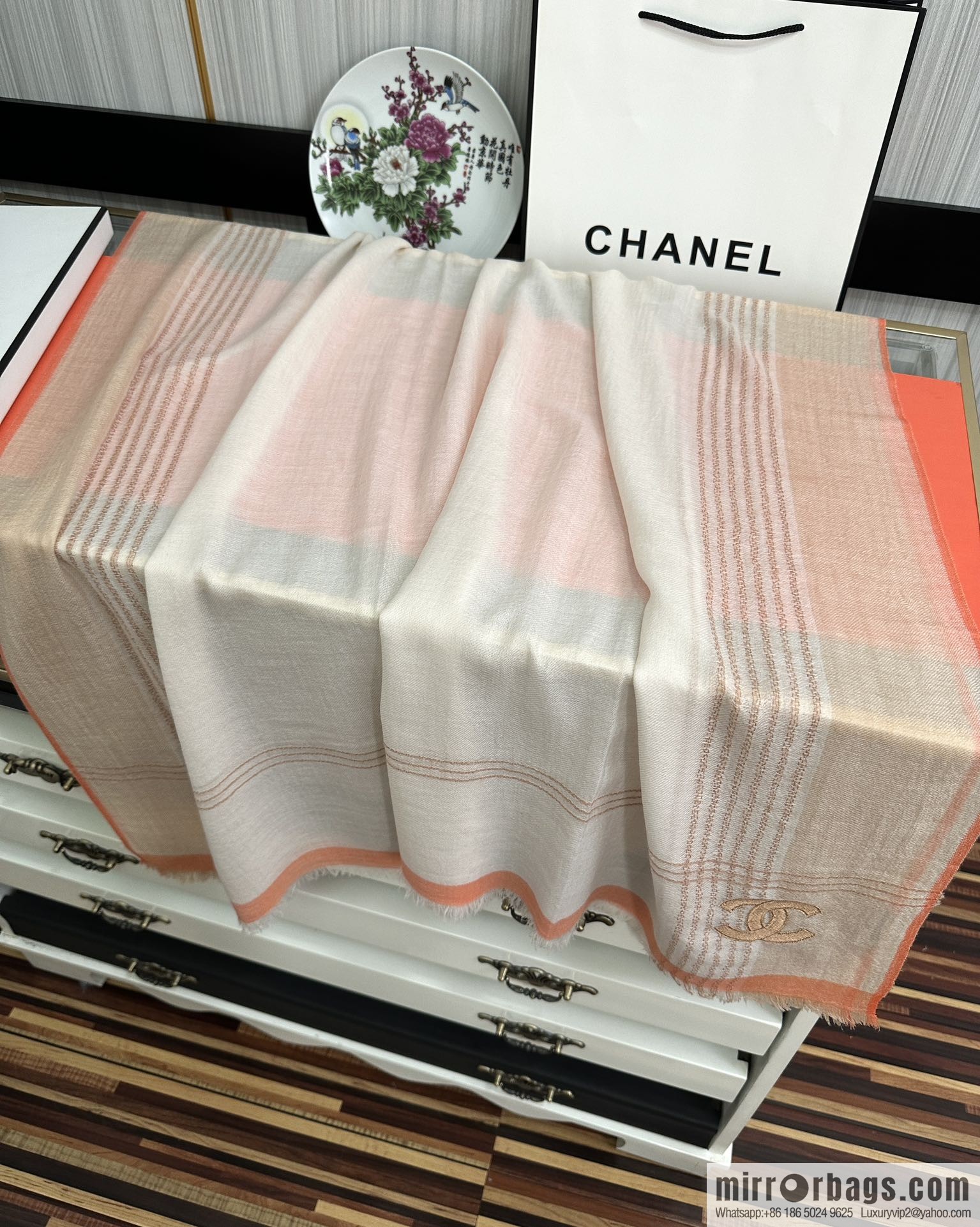 Chanel cashmere scarf