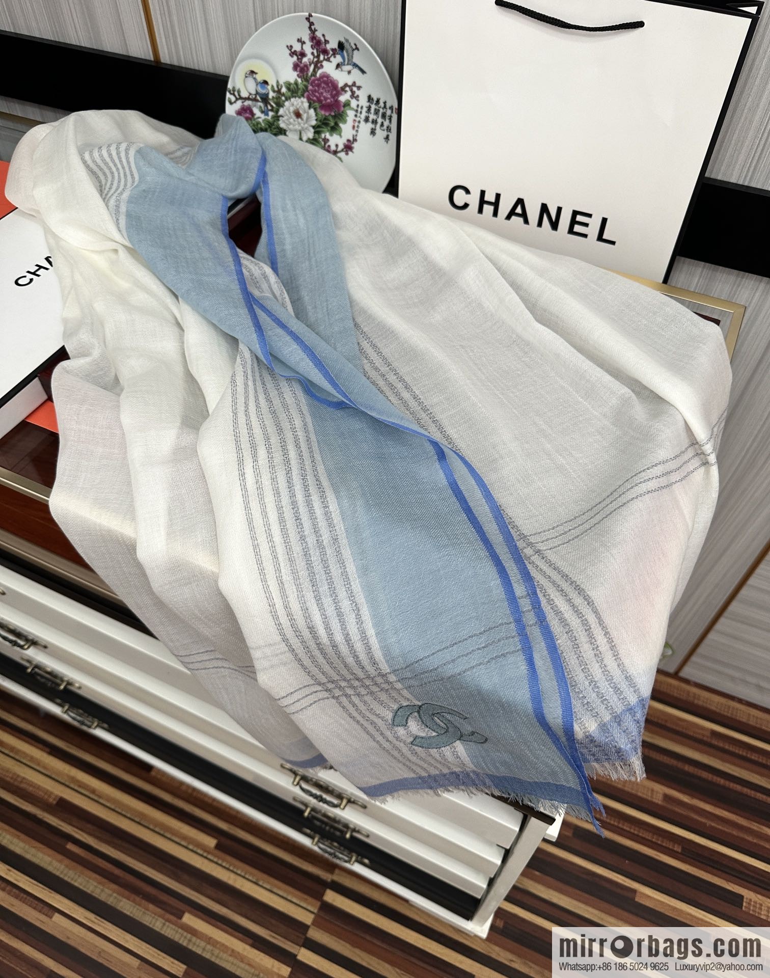 Chanel cashmere scarf