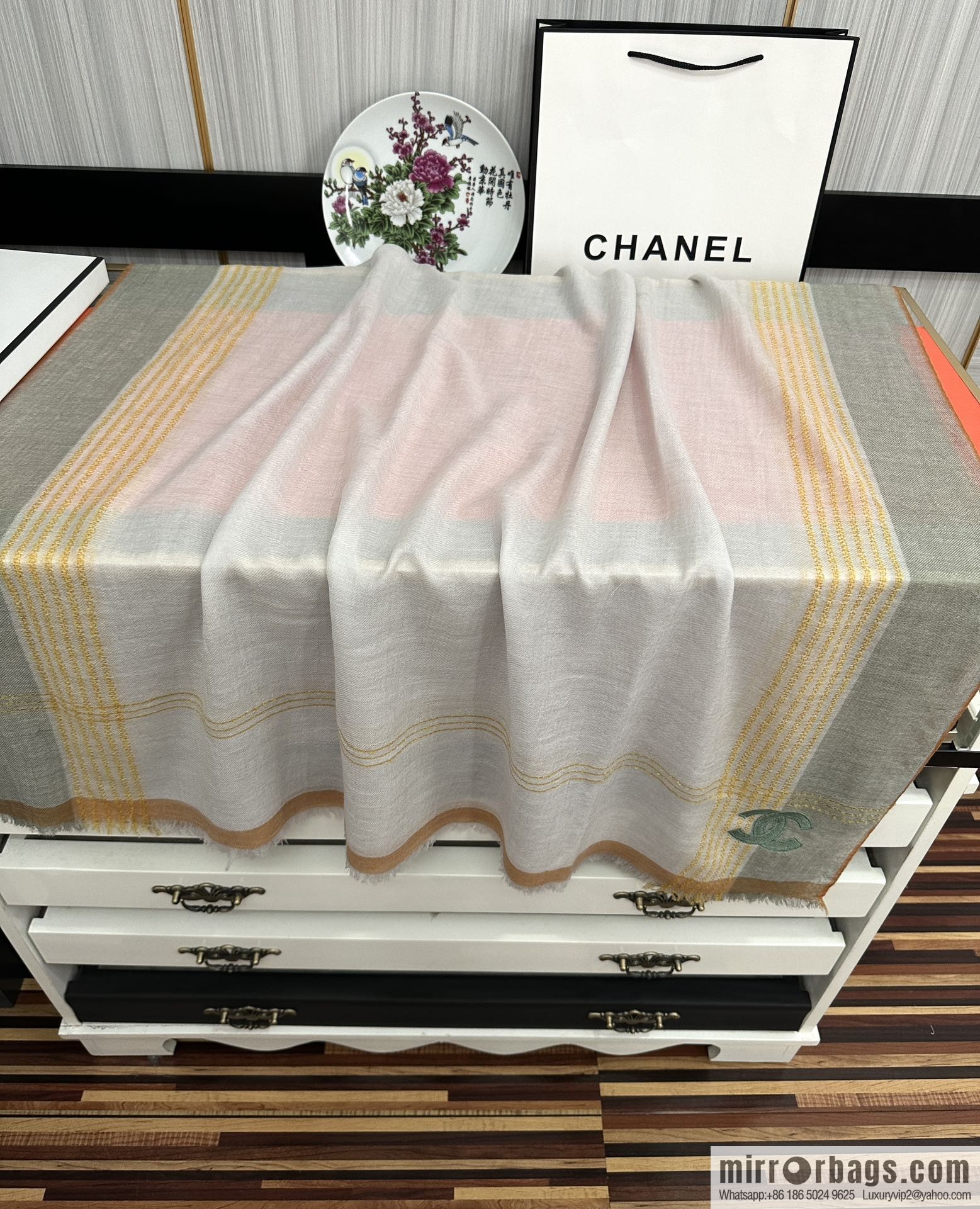 Chanel cashmere scarf