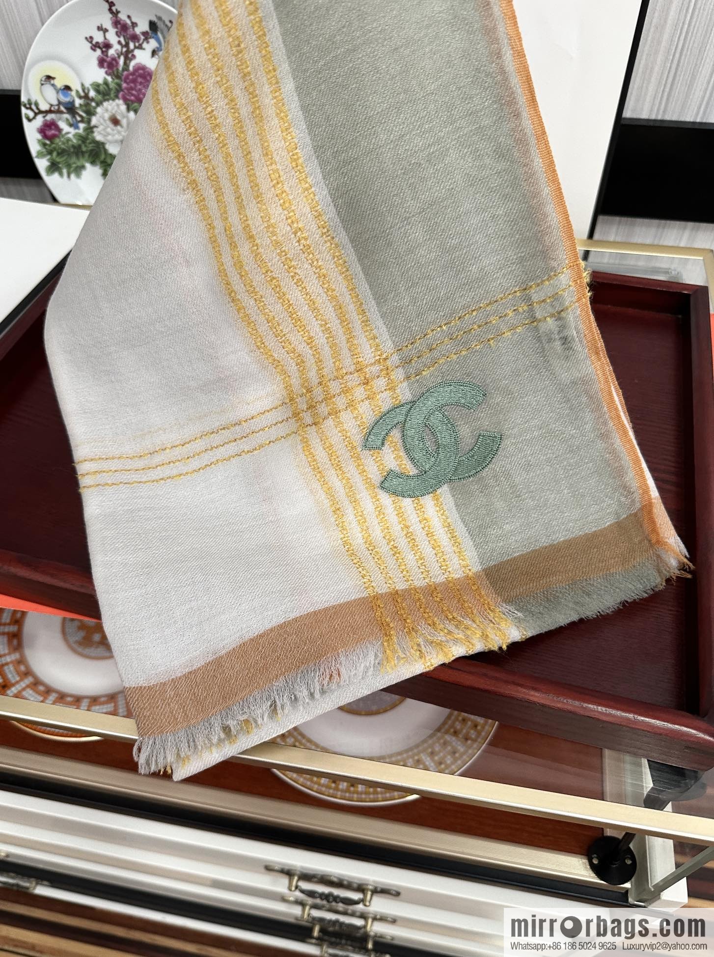 Chanel cashmere scarf