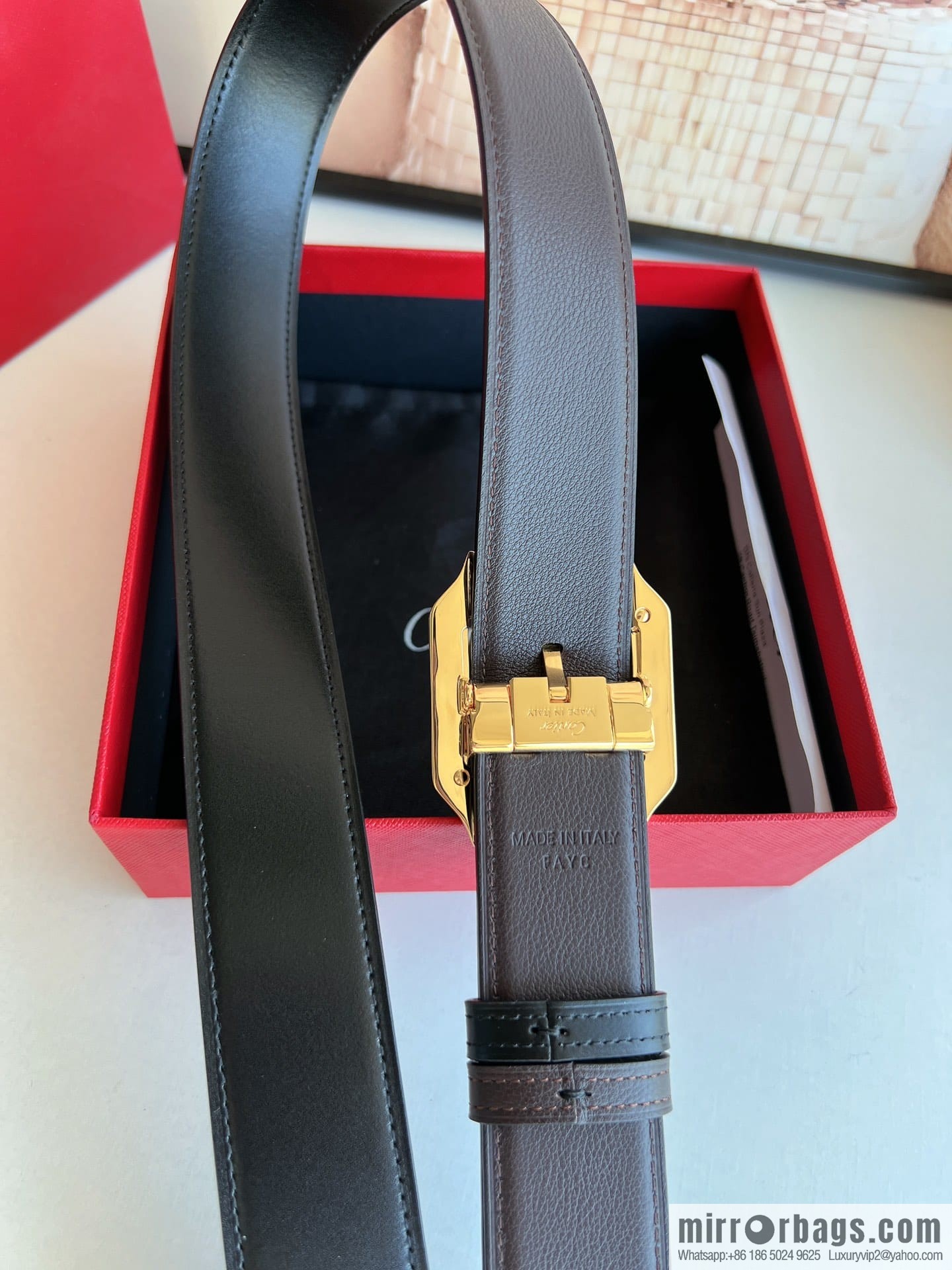 Cartier, Cowhide Double Sided Men's Belt