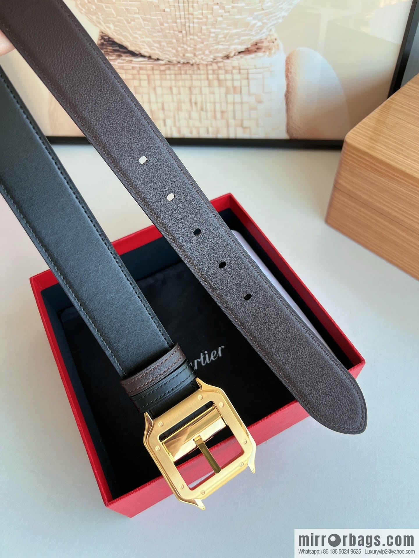 Cartier, Cowhide Double Sided Men's Belt