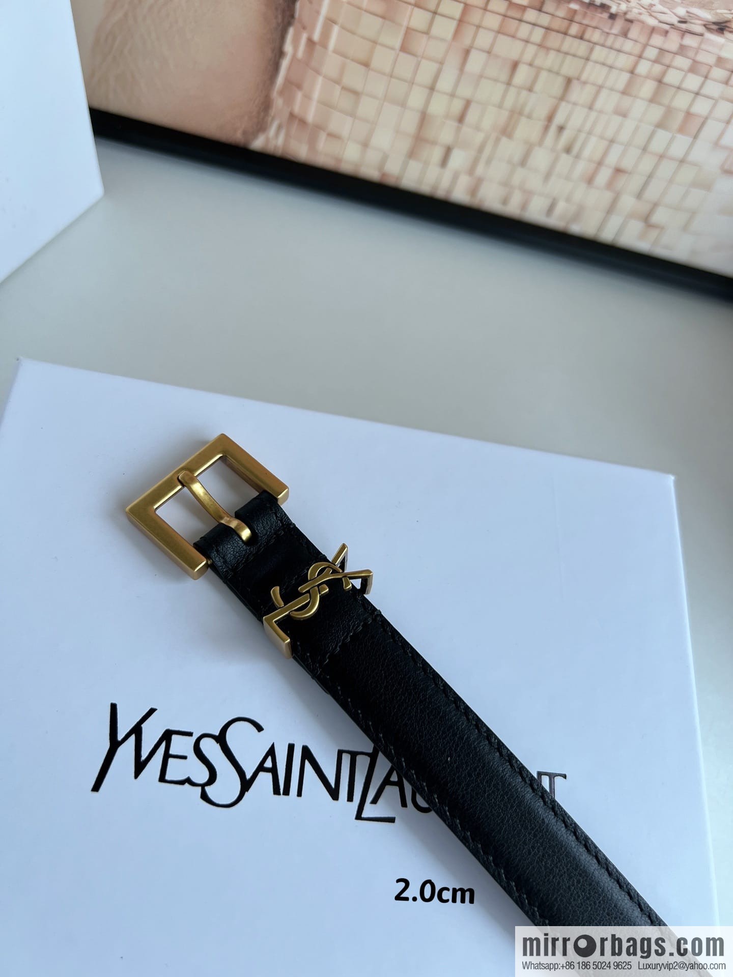 Saint Laurent Saint Laurent, Vintage Seiko Carved Metal Buckle 2.0cm Women's Belt