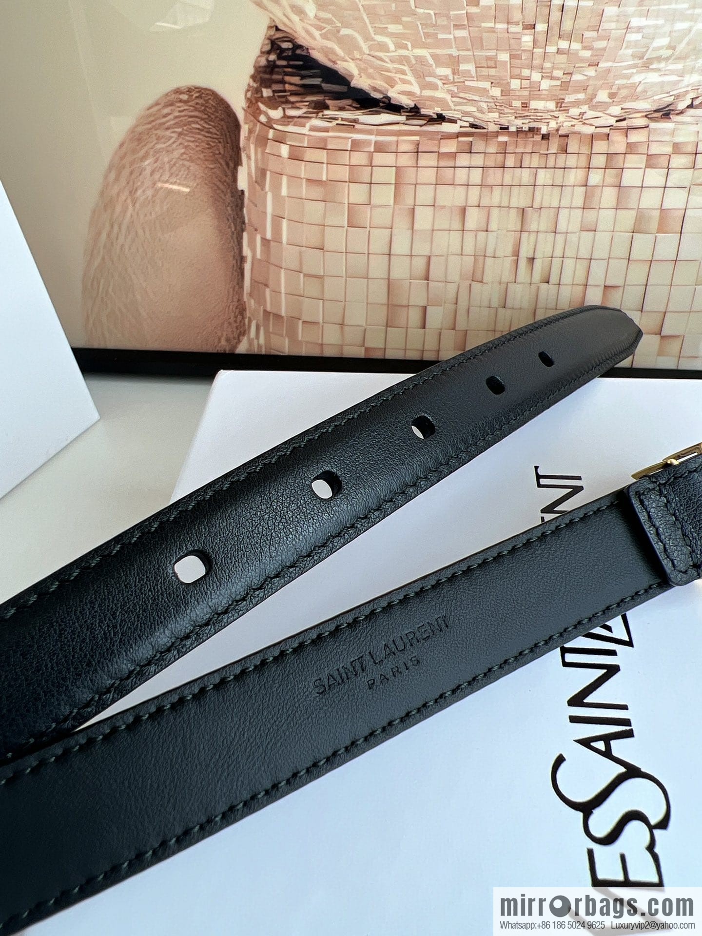 Saint Laurent Saint Laurent, Vintage Seiko Carved Metal Buckle 2.0cm Women's Belt