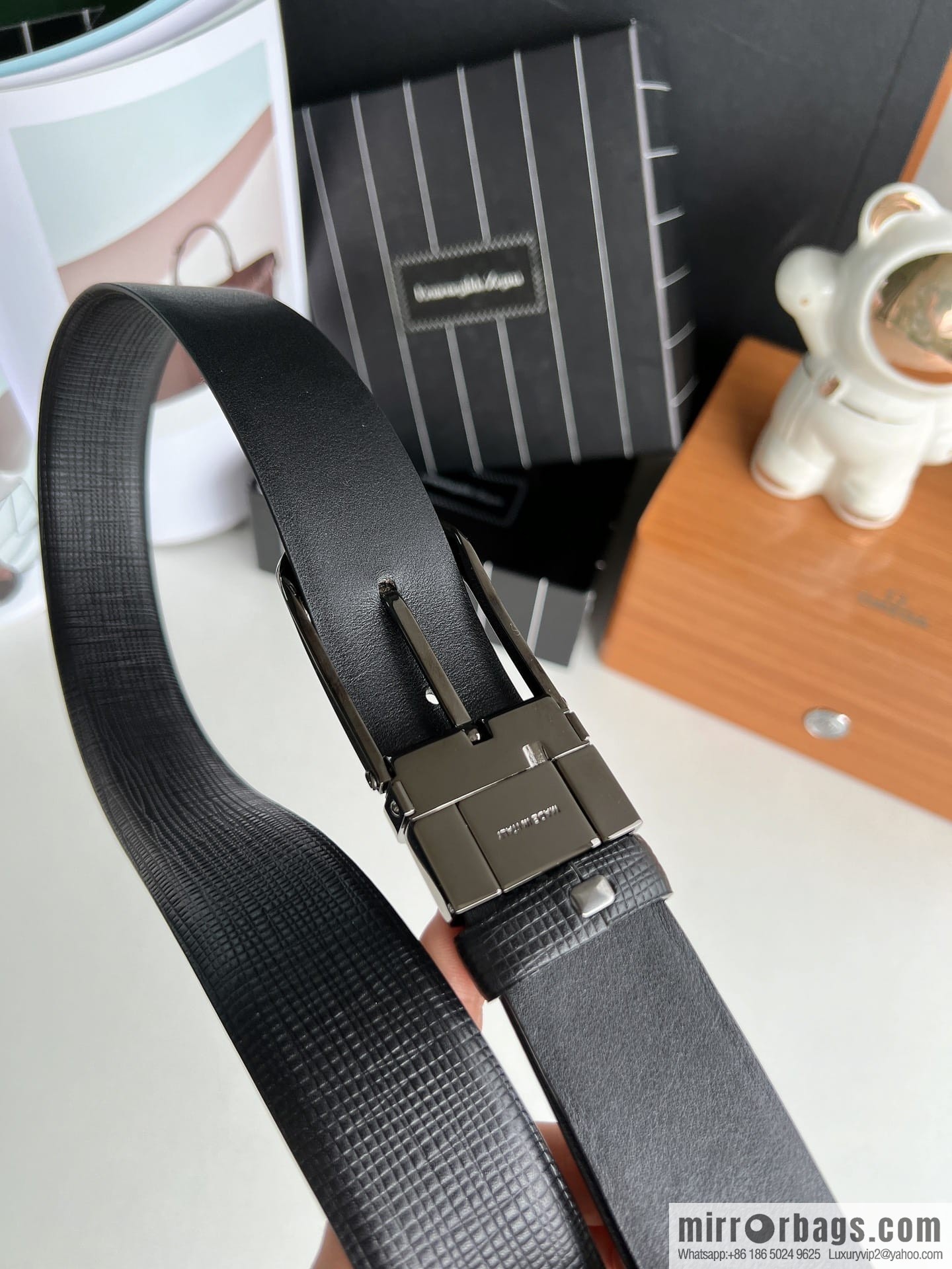 Ermengildo. Zein Italian Zegna Men's Imported Cowhide Cross Textured Belt 3.5cm