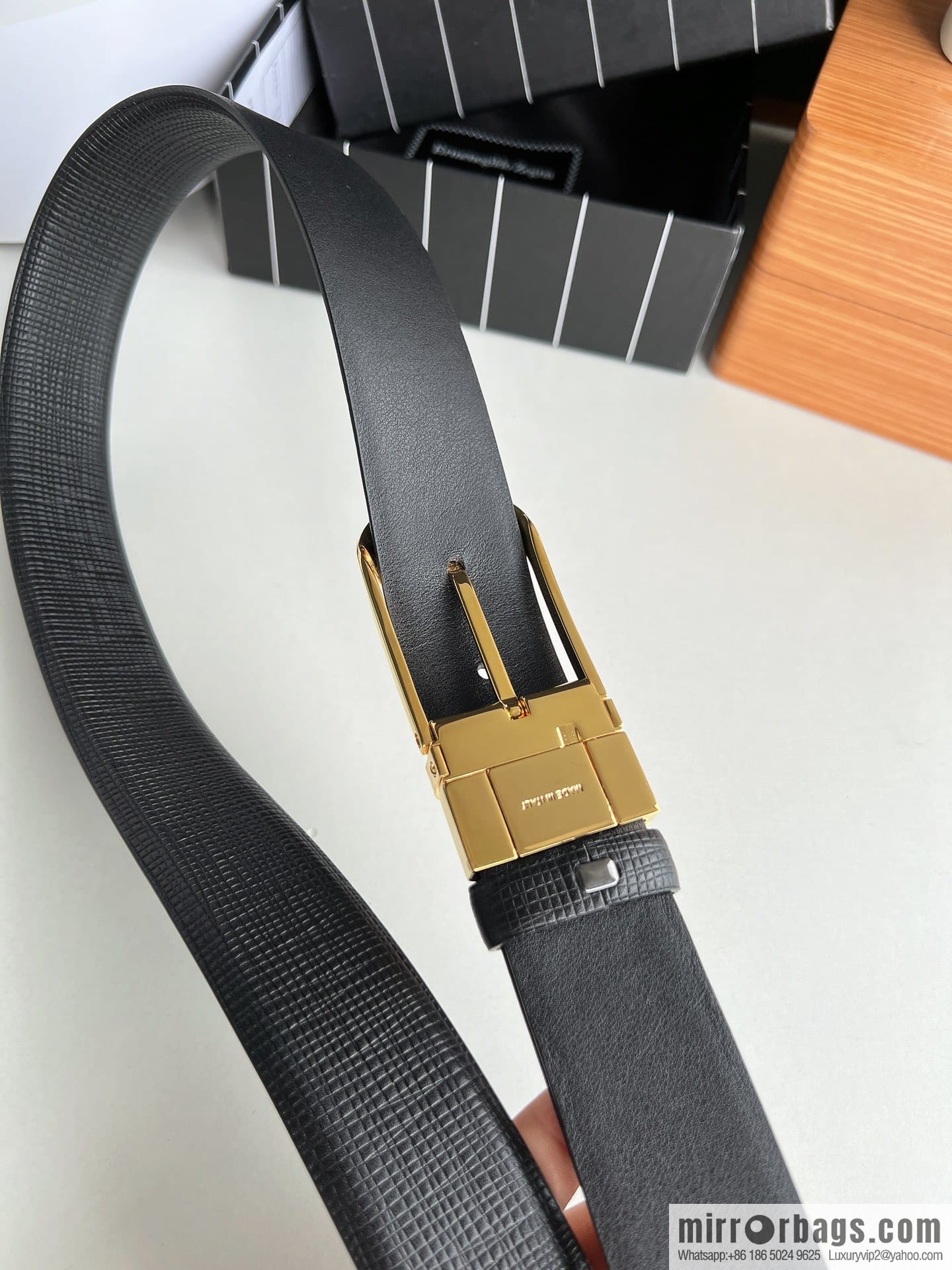 Ermengildo. Zein Italian Zegna Men's Imported Cowhide Cross Textured Belt 3.5cm
