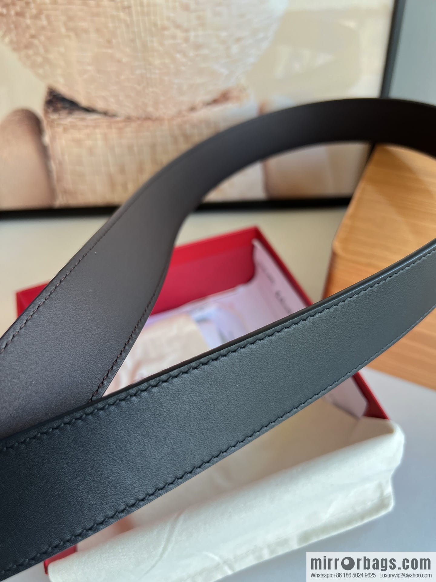 Ferragamo Ferragamo, Stainless Steel Figure 8 Metal Clip Buckle Men's 3.5cm Belt