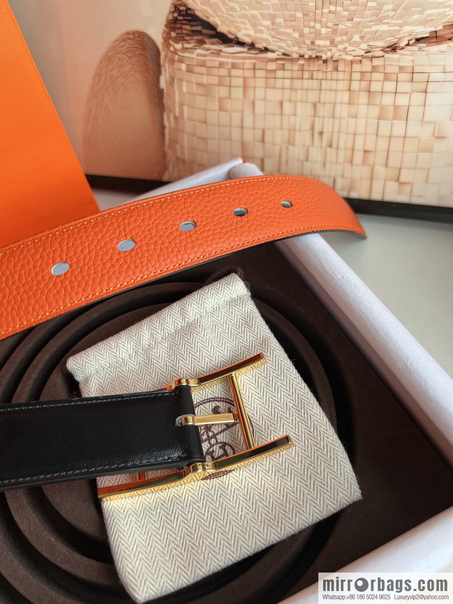 Hermes Nathan 32 PVD Double Sided Belt