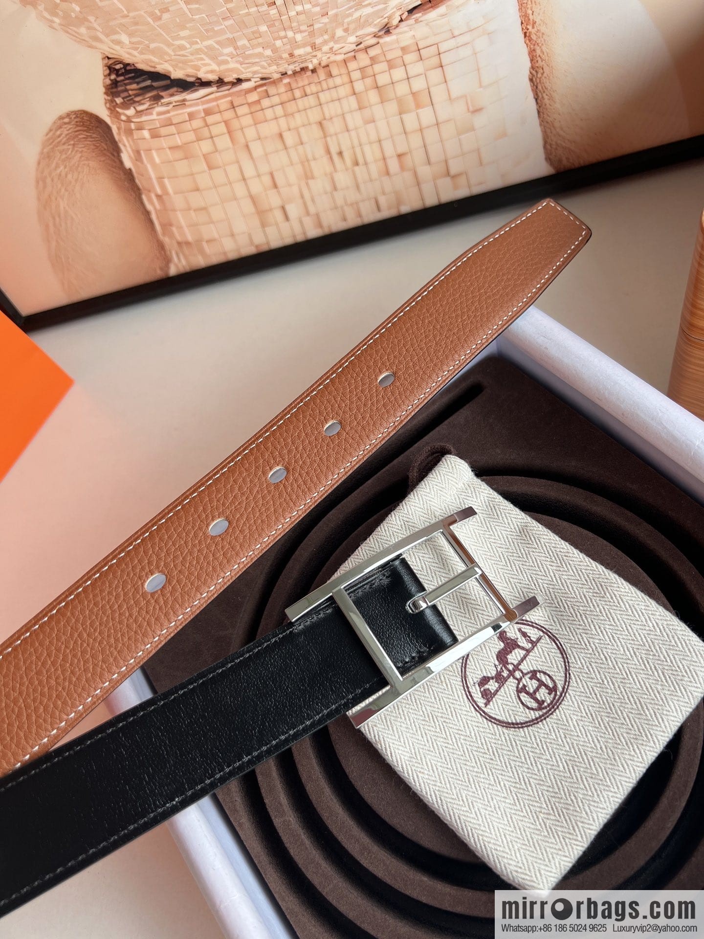 Hermes Nathan 32 PVD Double Sided Belt