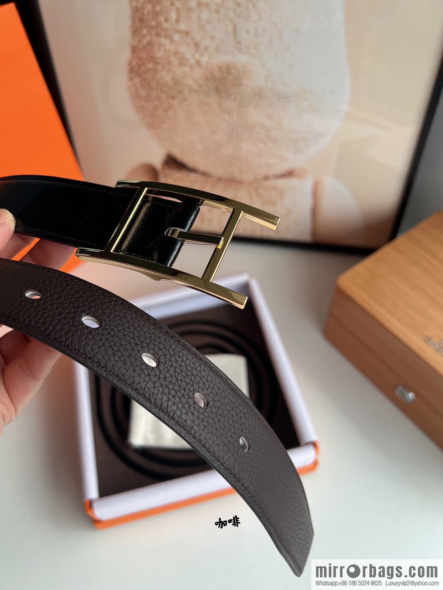 Hermes Nathan 32 PVD Double Sided Belt