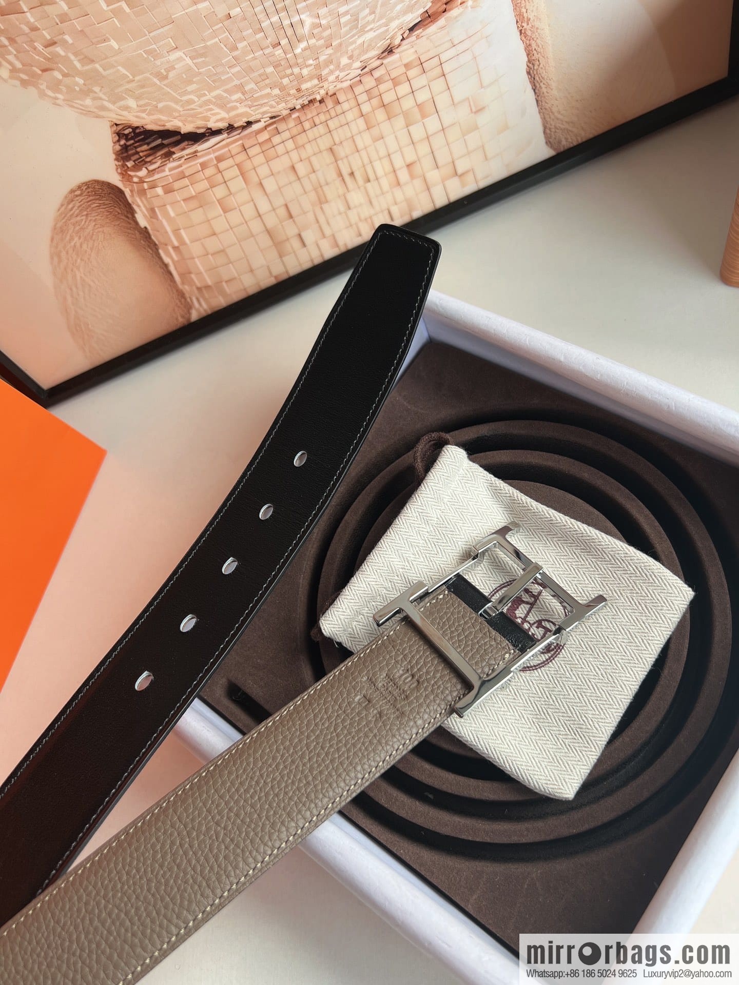 Hermes Hermes 40mm Nathan Double Sided External Belt