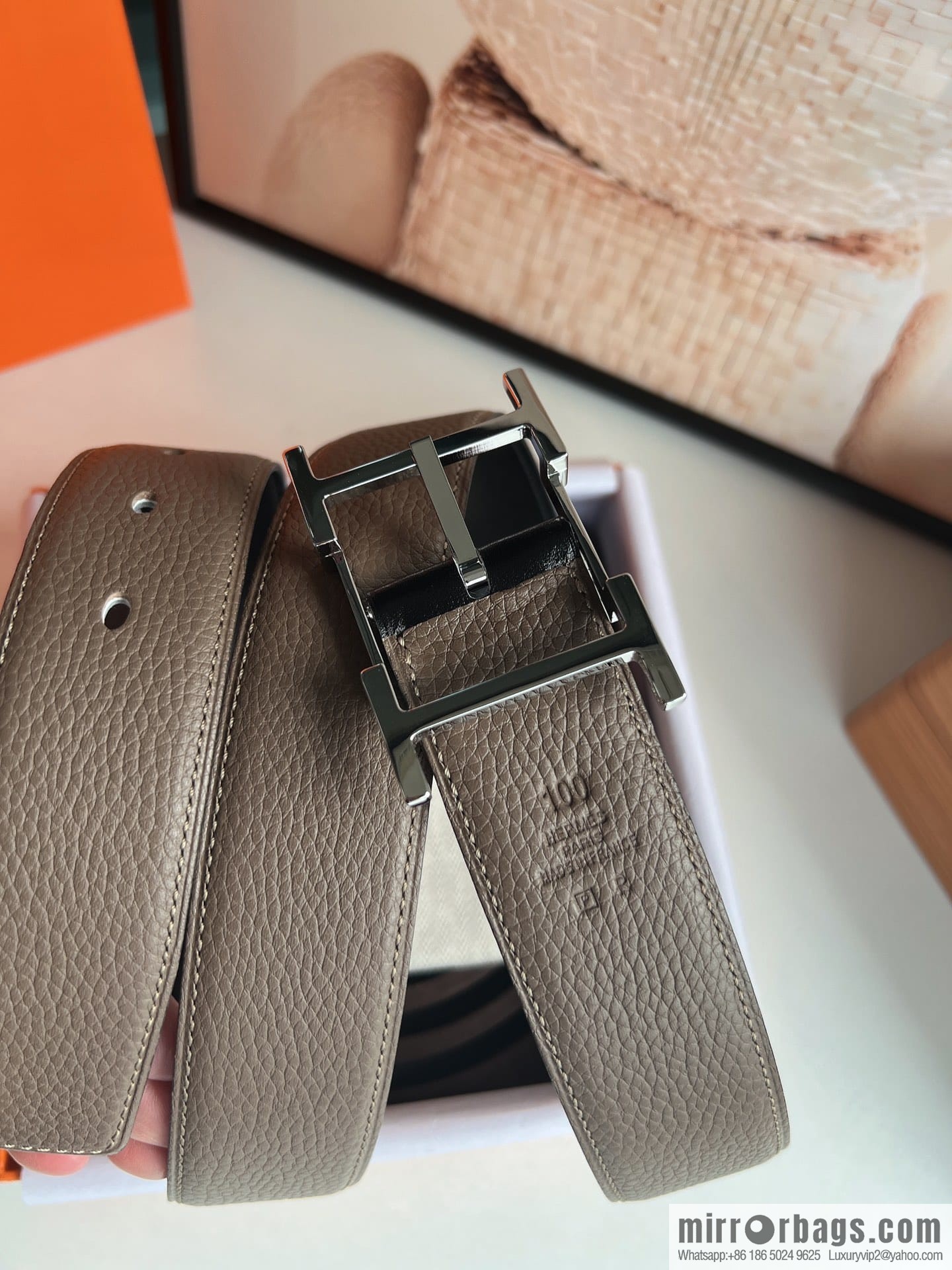 Hermes Hermes 40mm Nathan Double Sided External Belt