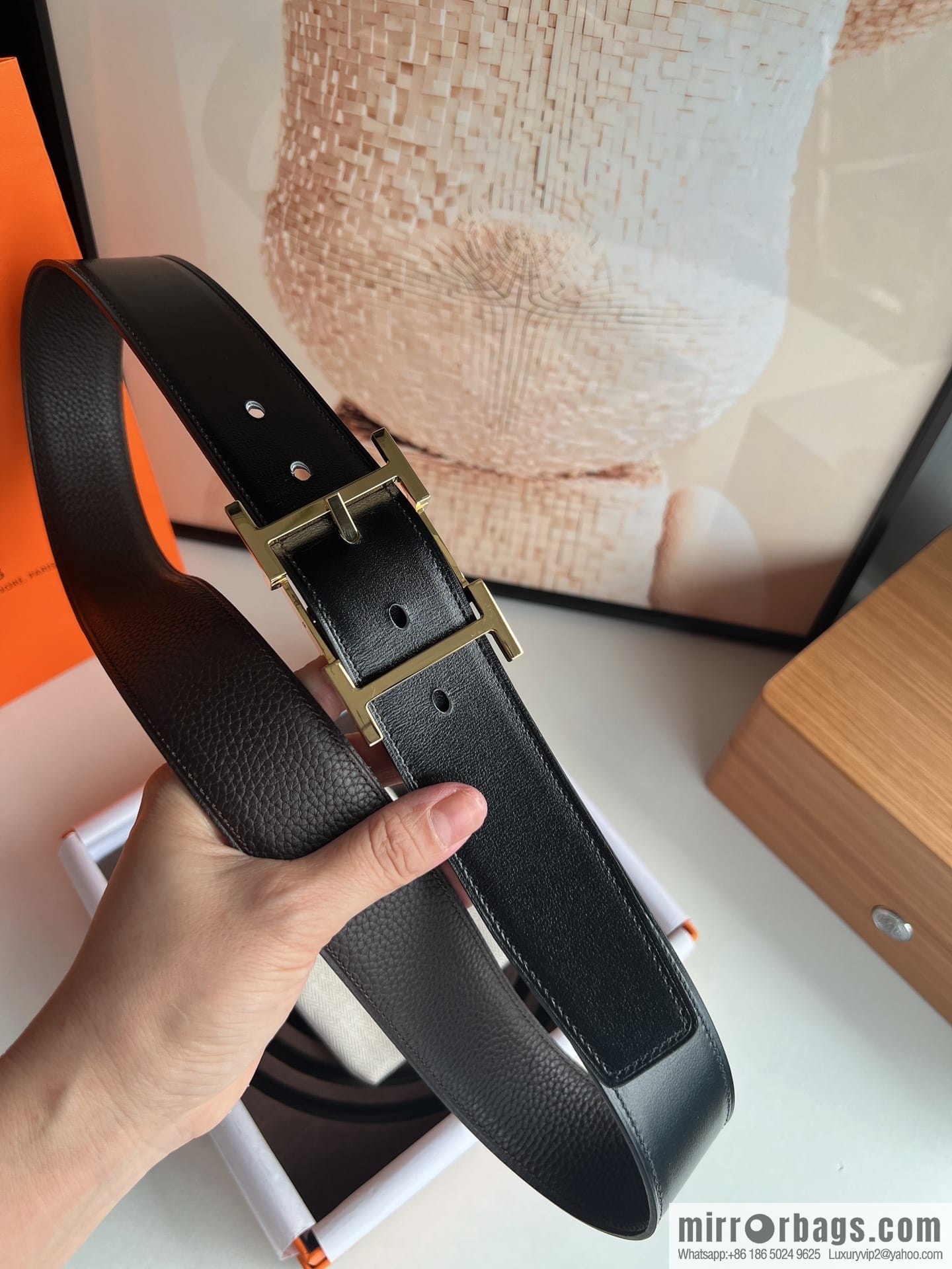 Hermes Hermes 40mm Nathan Double Sided External Belt