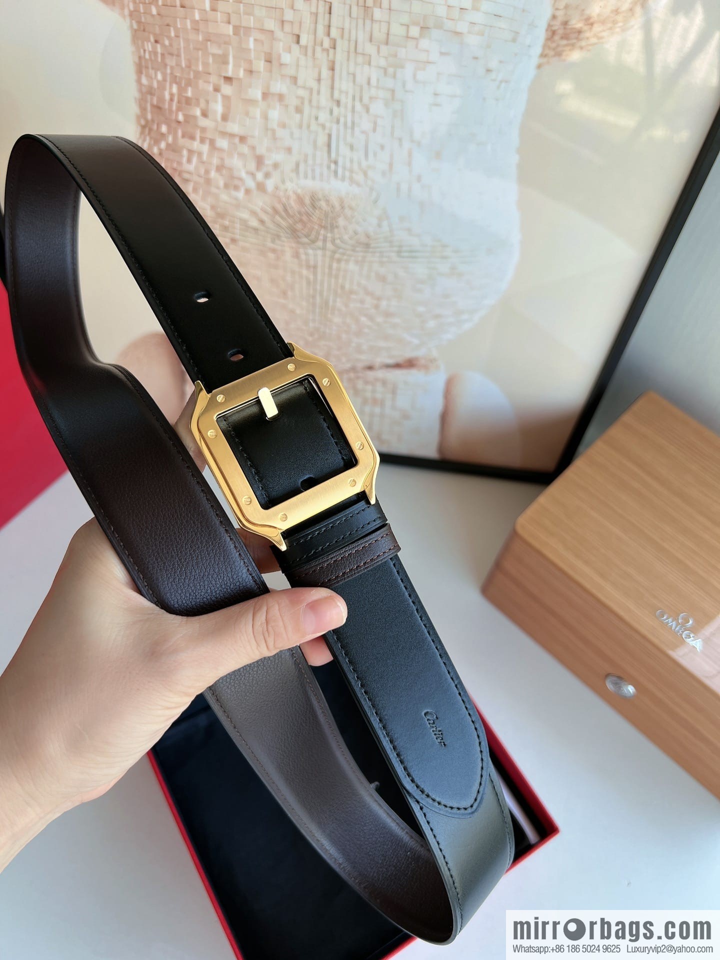 Cartier, Cowhide Double Sided Men's Belt