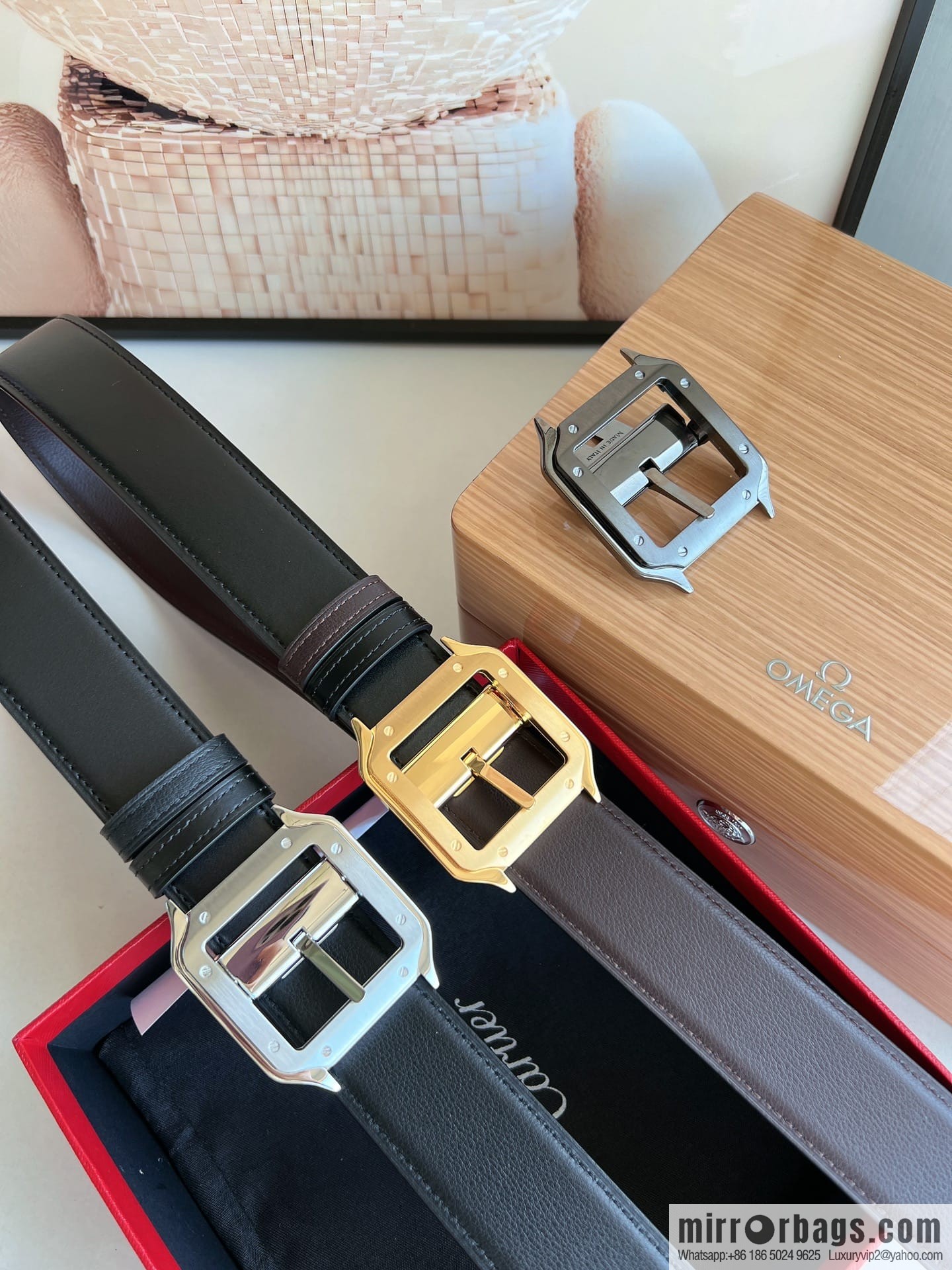 Cartier, Cowhide Double Sided Men's Belt