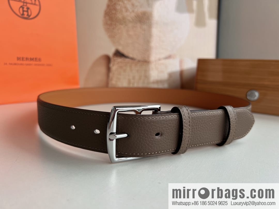 HERMES/Hermès, stylish and comfortable pin buckle cowhide belt 35mm