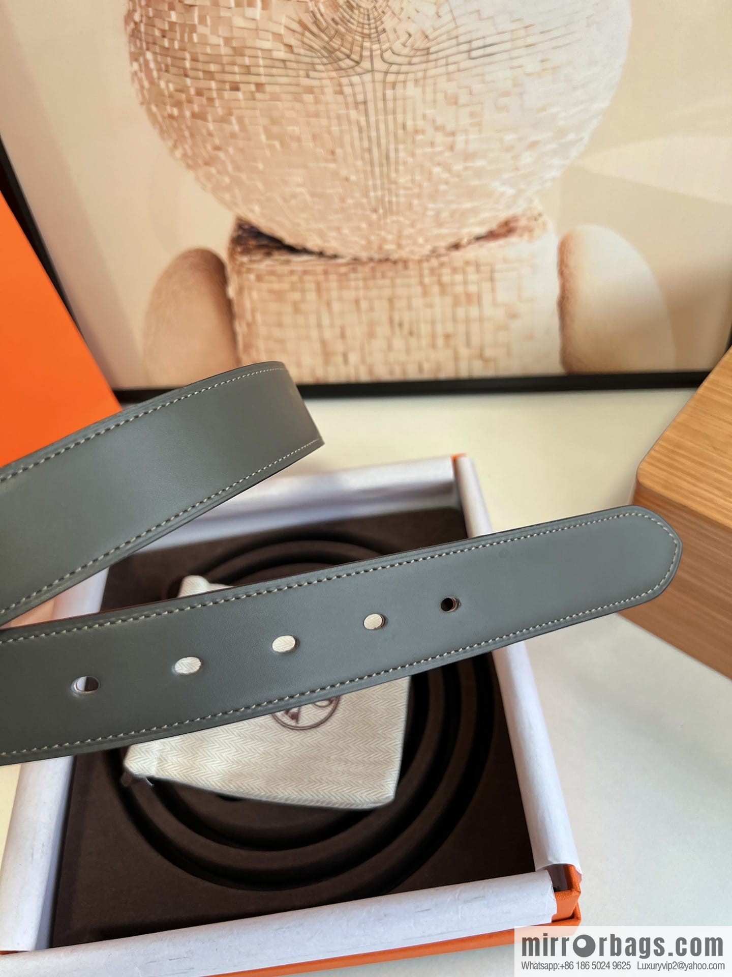 HERMES/Hermès, stylish and comfortable pin buckle cowhide belt 35mm