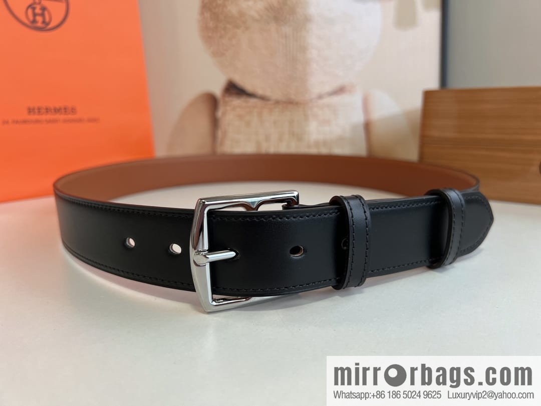 HERMES/Hermès, stylish and comfortable pin buckle cowhide belt 35mm