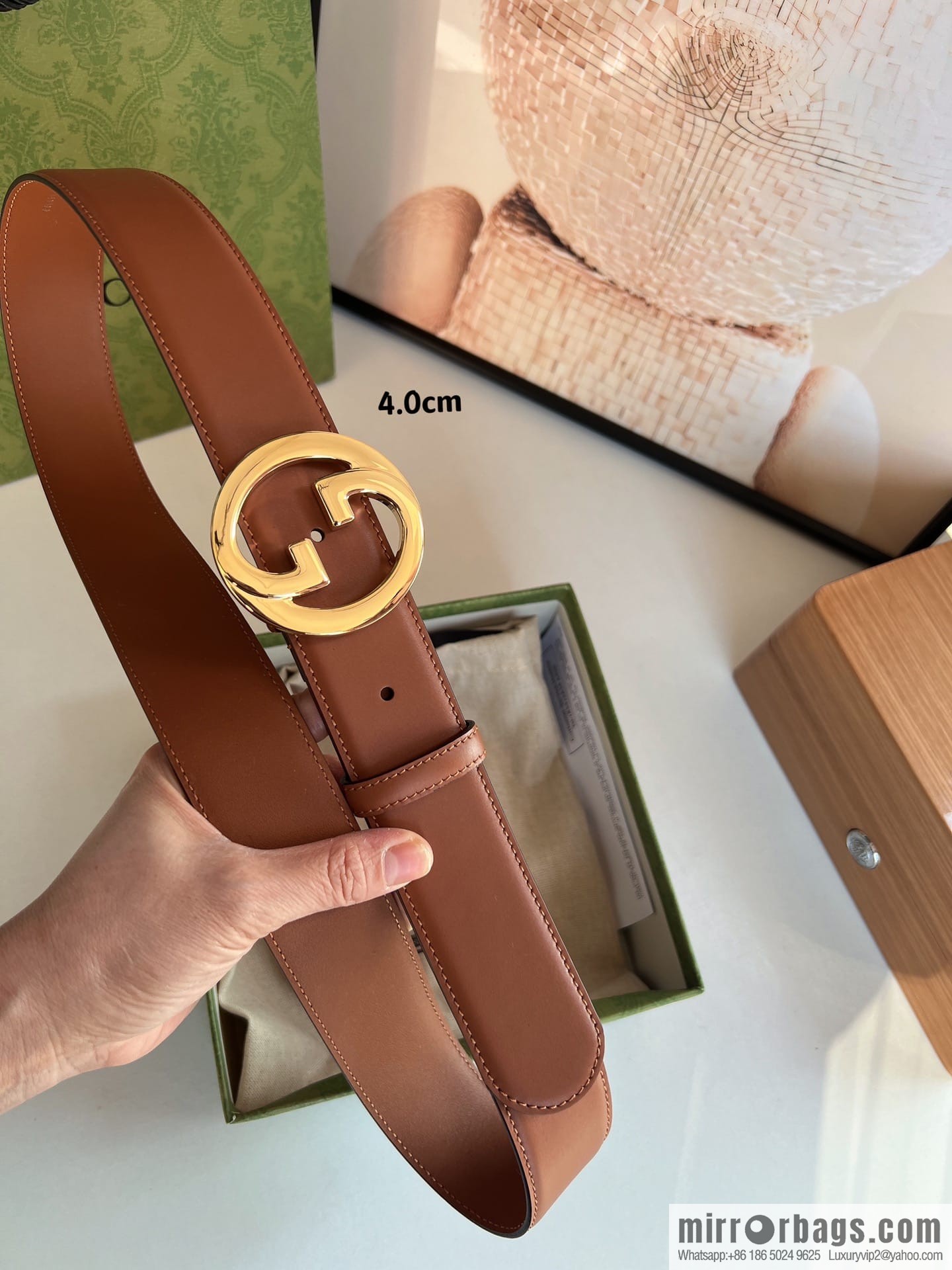 Gucci Blondie series belt 4.0cm