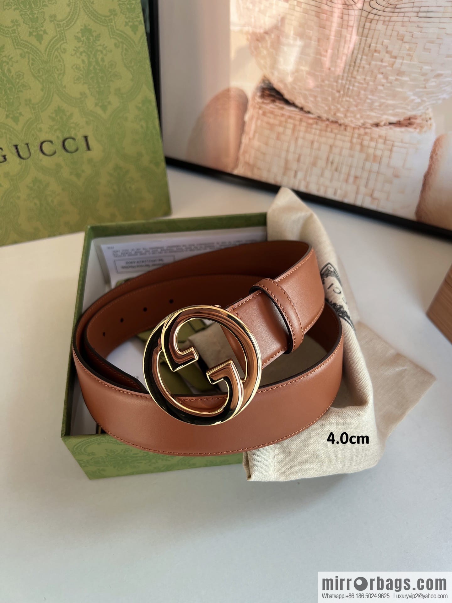 Gucci Blondie series belt 4.0cm