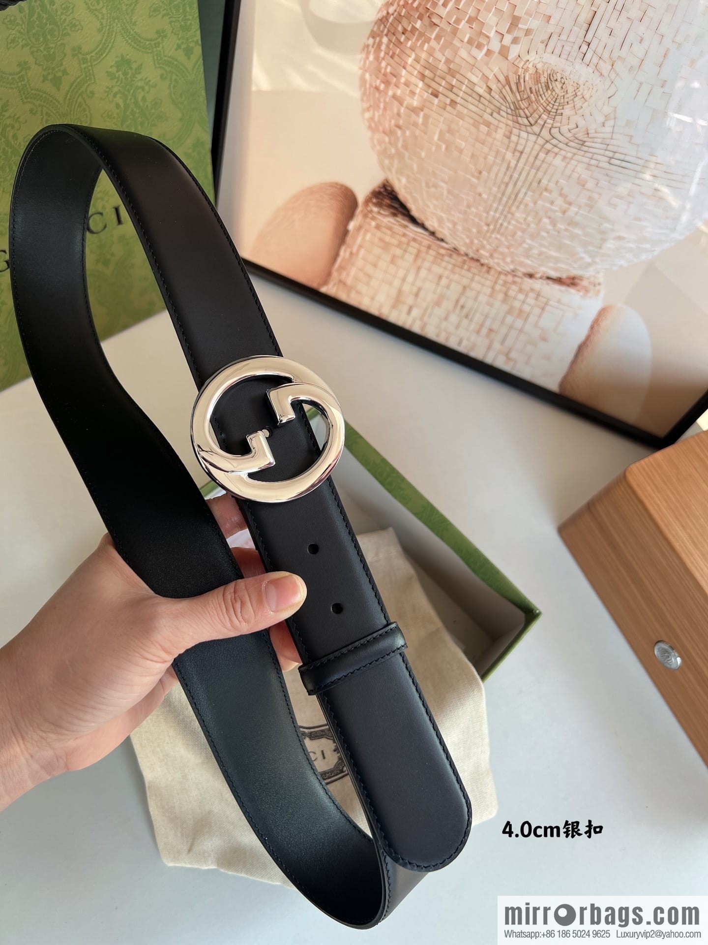 Gucci Blondie series belt 4.0cm