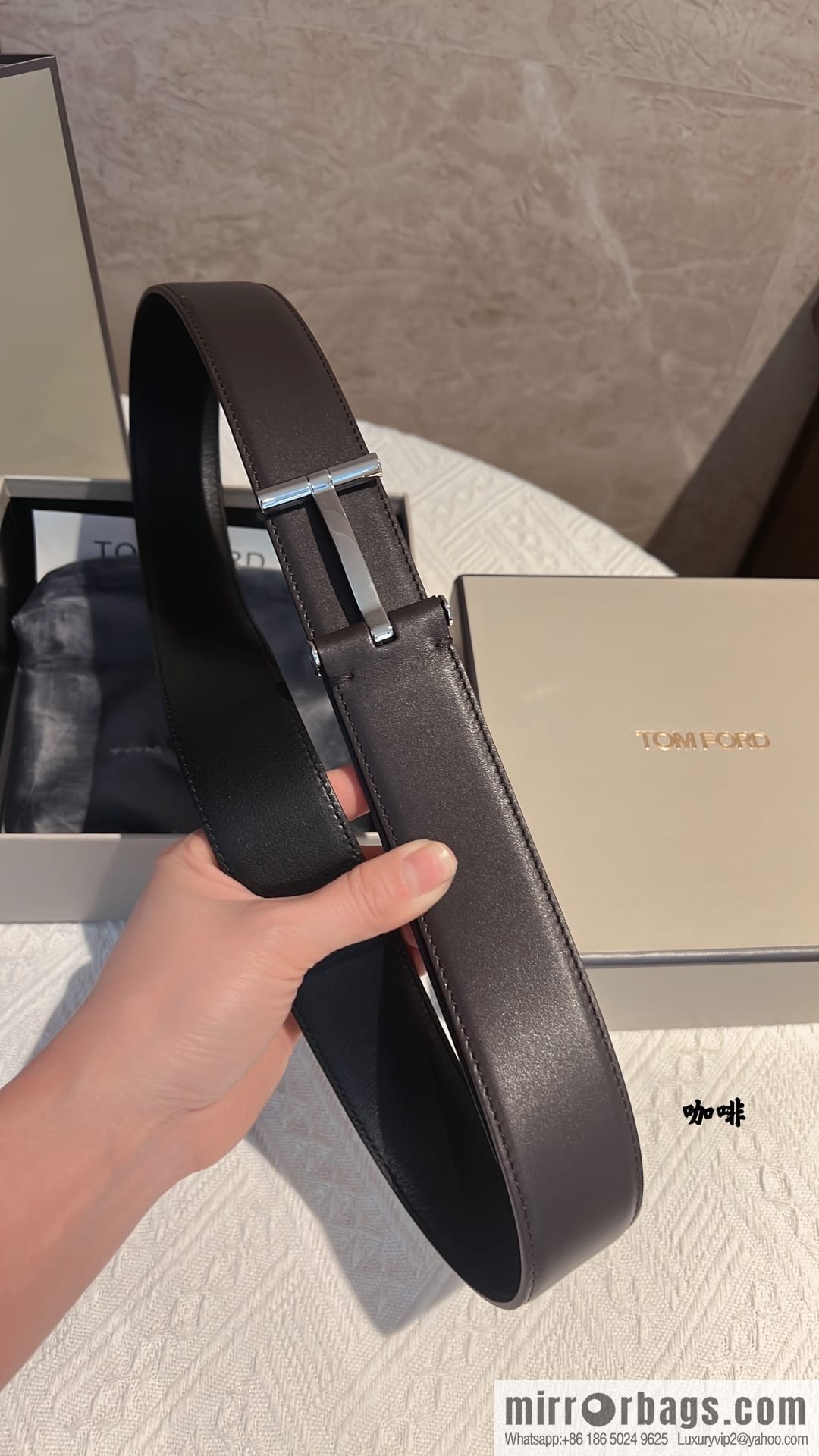 TOMFORD Tom Ford Men's T-Buckle Double-Sided Belt 4.0cm