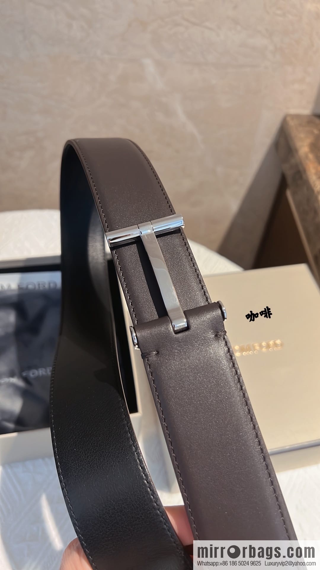 TOMFORD Tom Ford Men's T-Buckle Double-Sided Belt 4.0cm