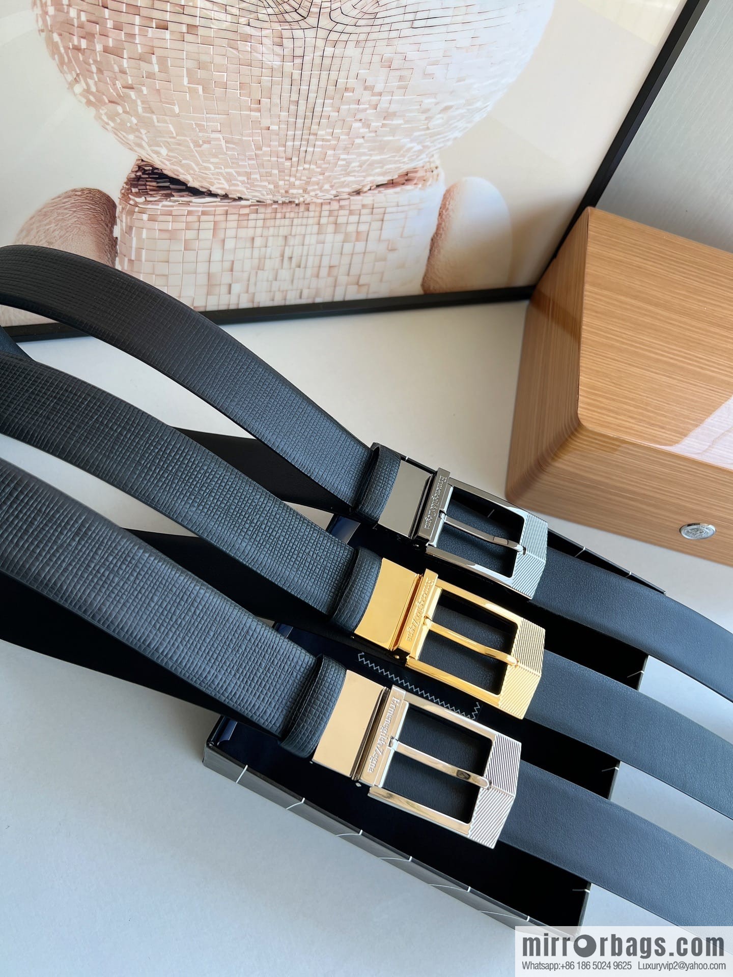 Zegna, black imported cowhide material belt 3.5cm