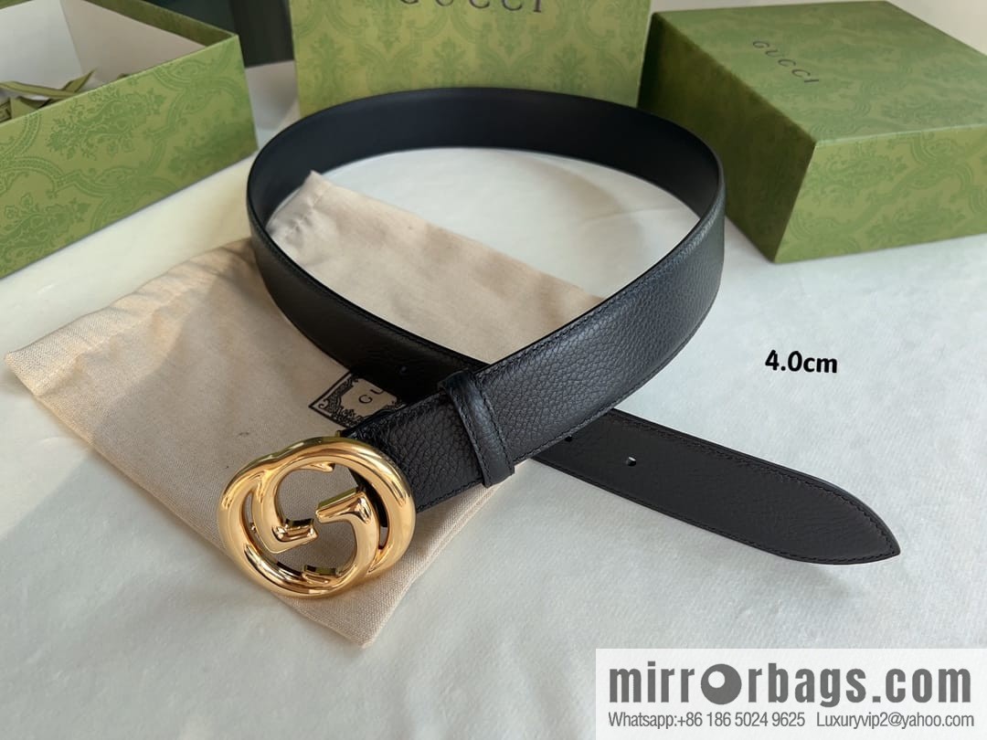 Gucci Gucci, Original Lychee Texture 4.0cm Belt