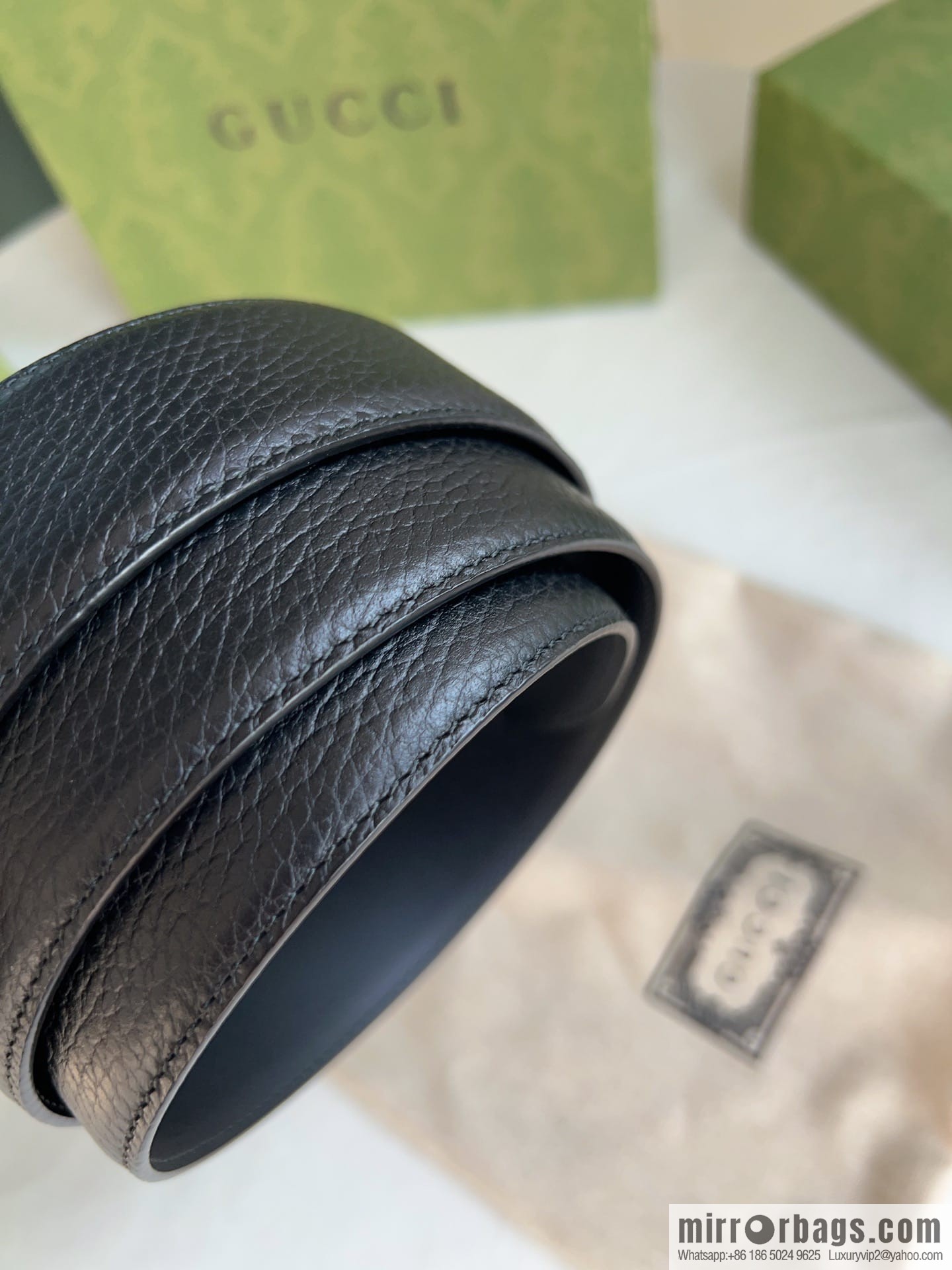 Gucci Gucci, Original Lychee Texture 4.0cm Belt