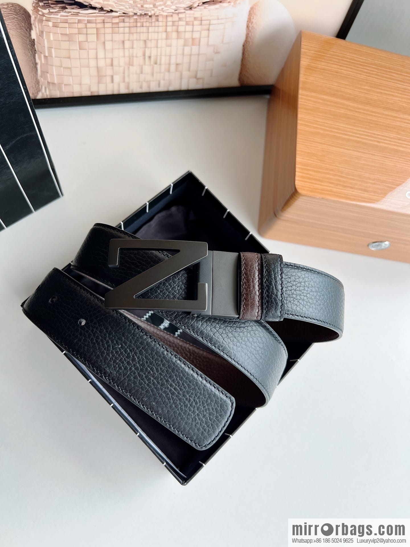 Zegna ZEGNA Boutique Logo Belt Buckle Men's 3.5cm Belt