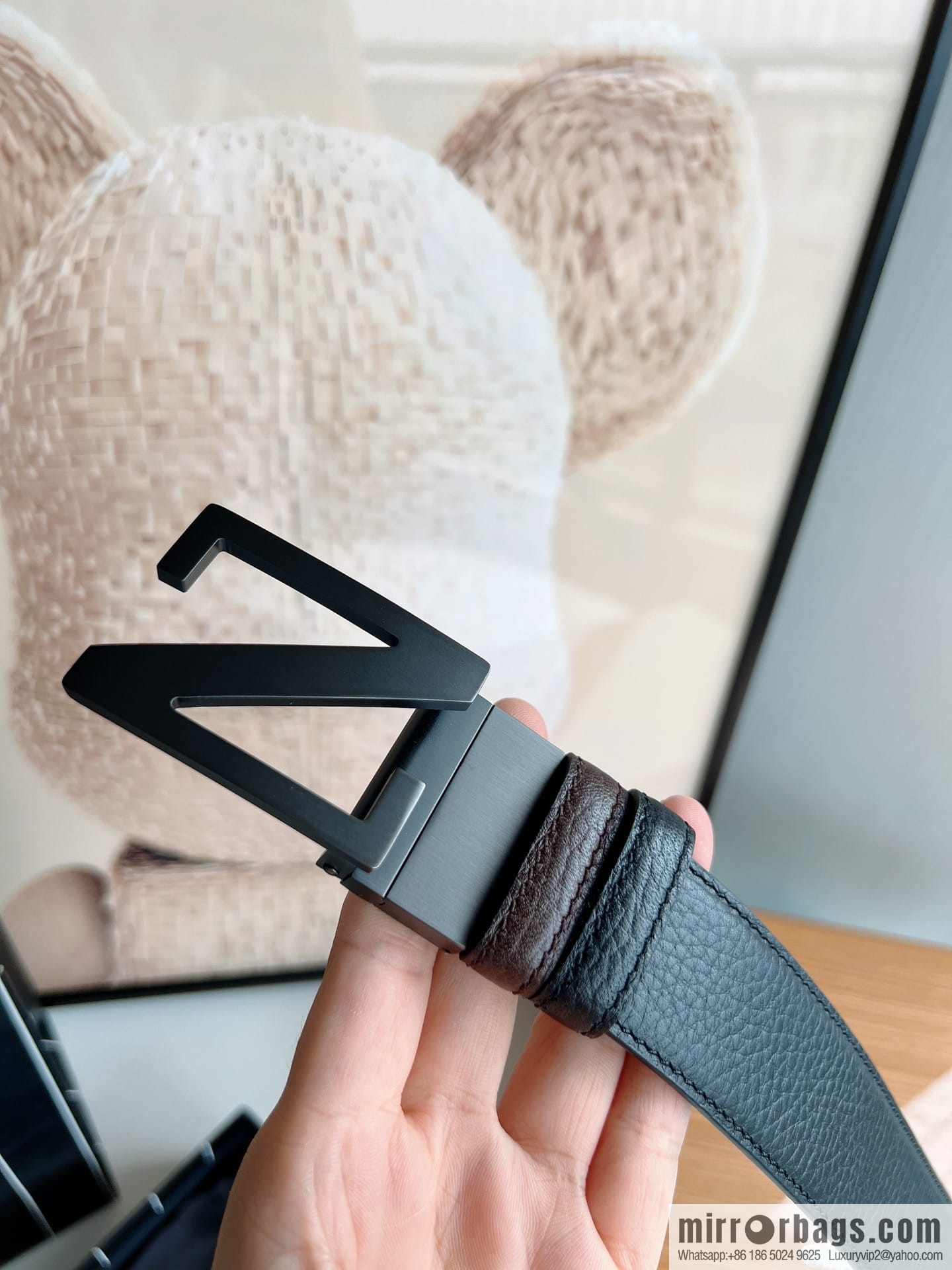 Zegna ZEGNA Boutique Logo Belt Buckle Men's 3.5cm Belt