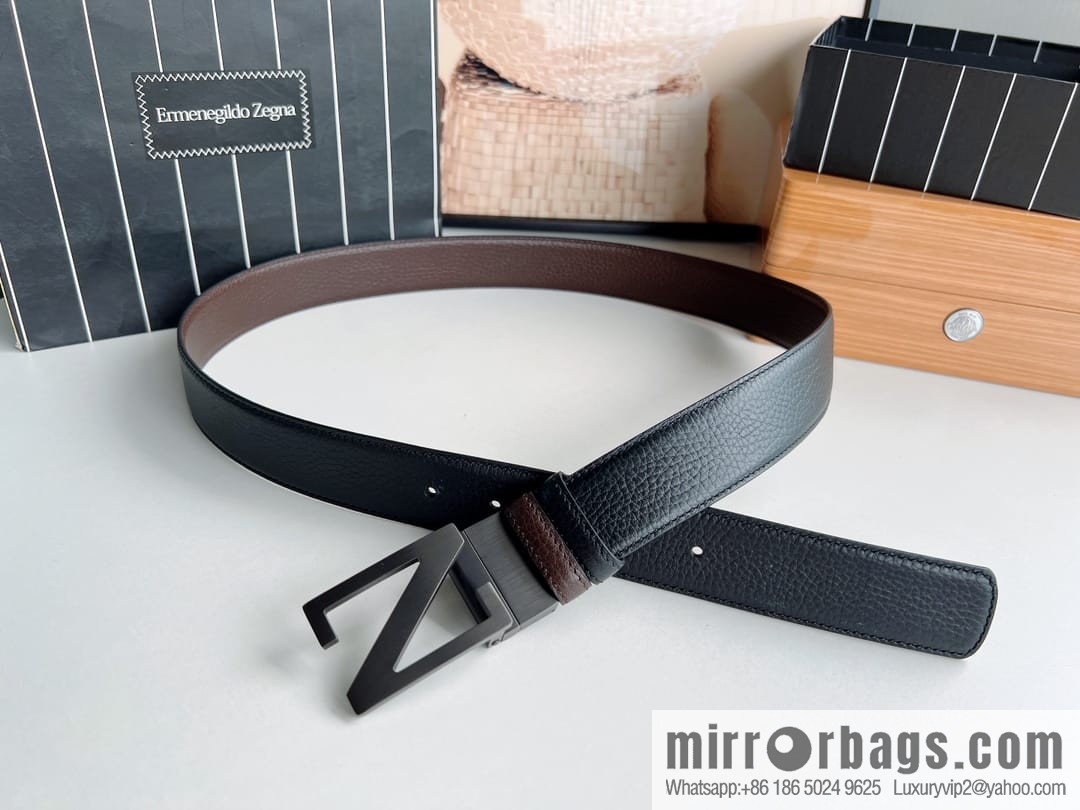 Zegna ZEGNA Boutique Logo Belt Buckle Men's 3.5cm Belt