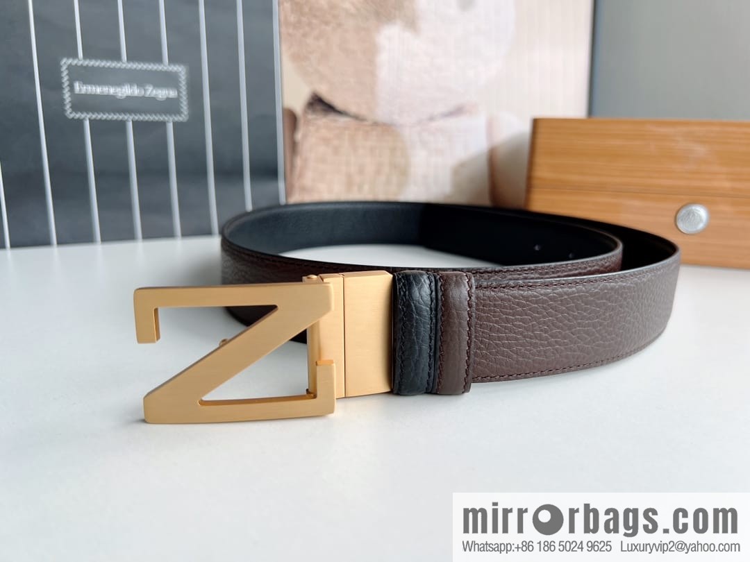 Zegna ZEGNA Boutique Logo Belt Buckle Men's 3.5cm Belt