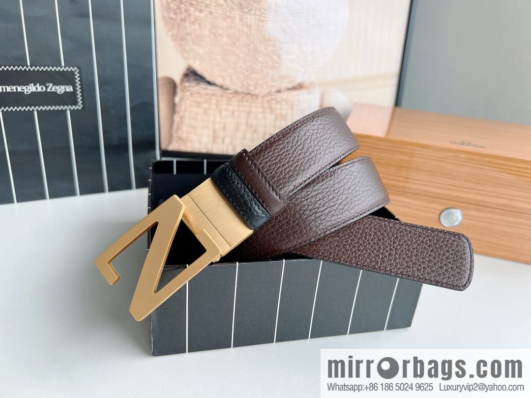 Zegna ZEGNA Boutique Logo Belt Buckle Men's 3.5cm Belt