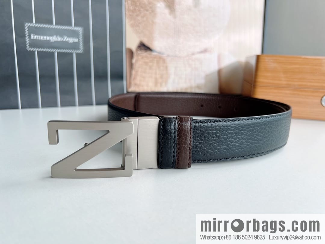 Zegna ZEGNA Boutique Logo Belt Buckle Men's 3.5cm Belt