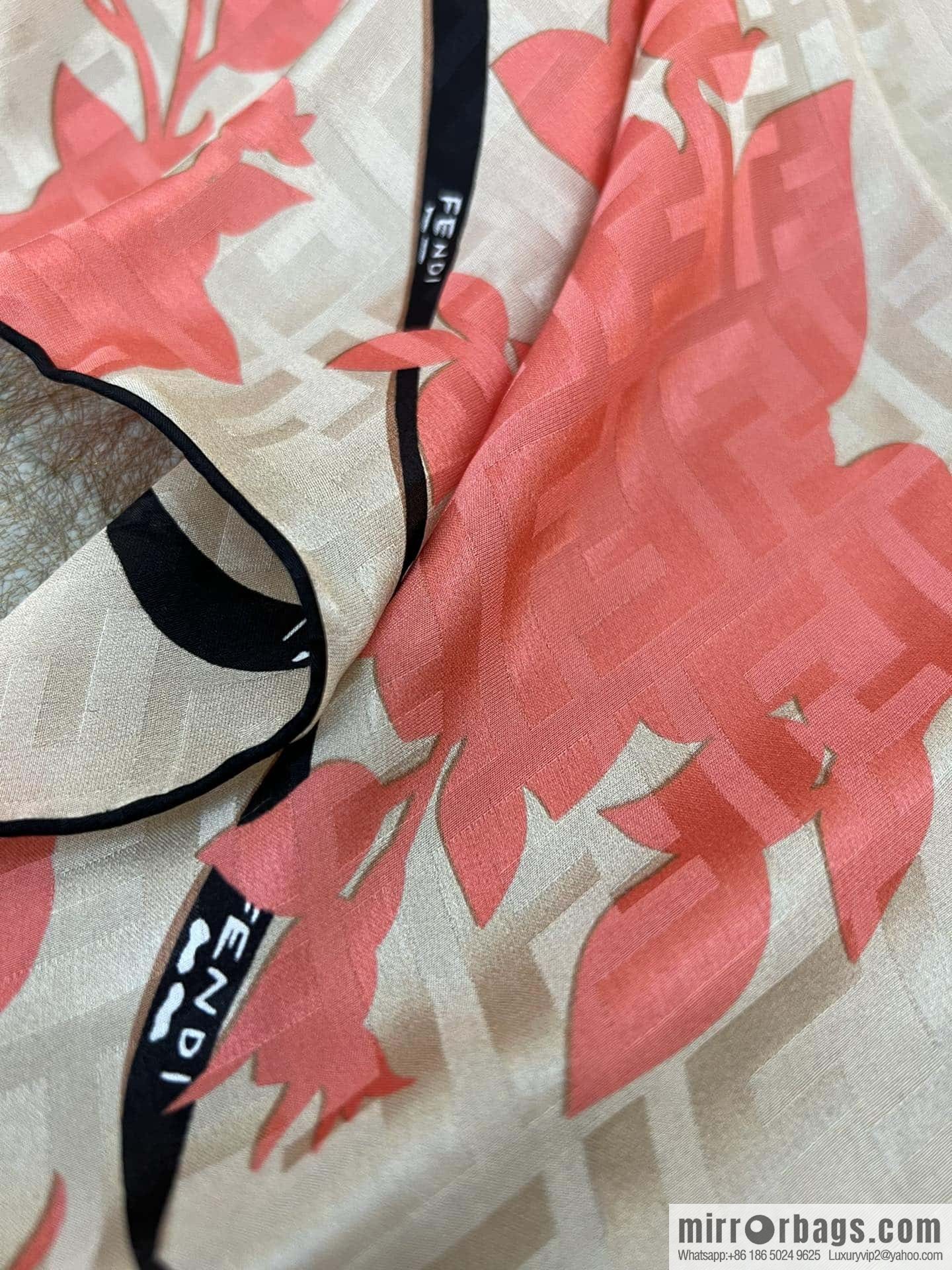 Fendi 100% silk Roses scarf