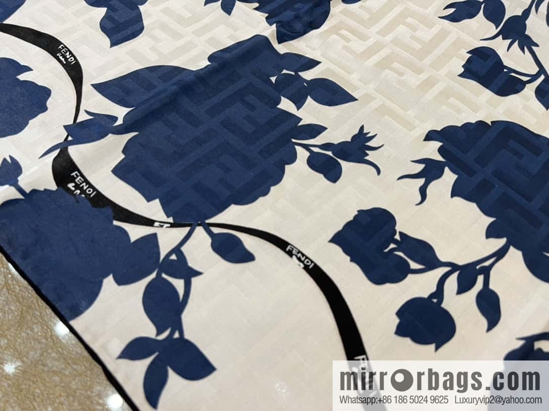 Fendi 100% silk Roses scarf