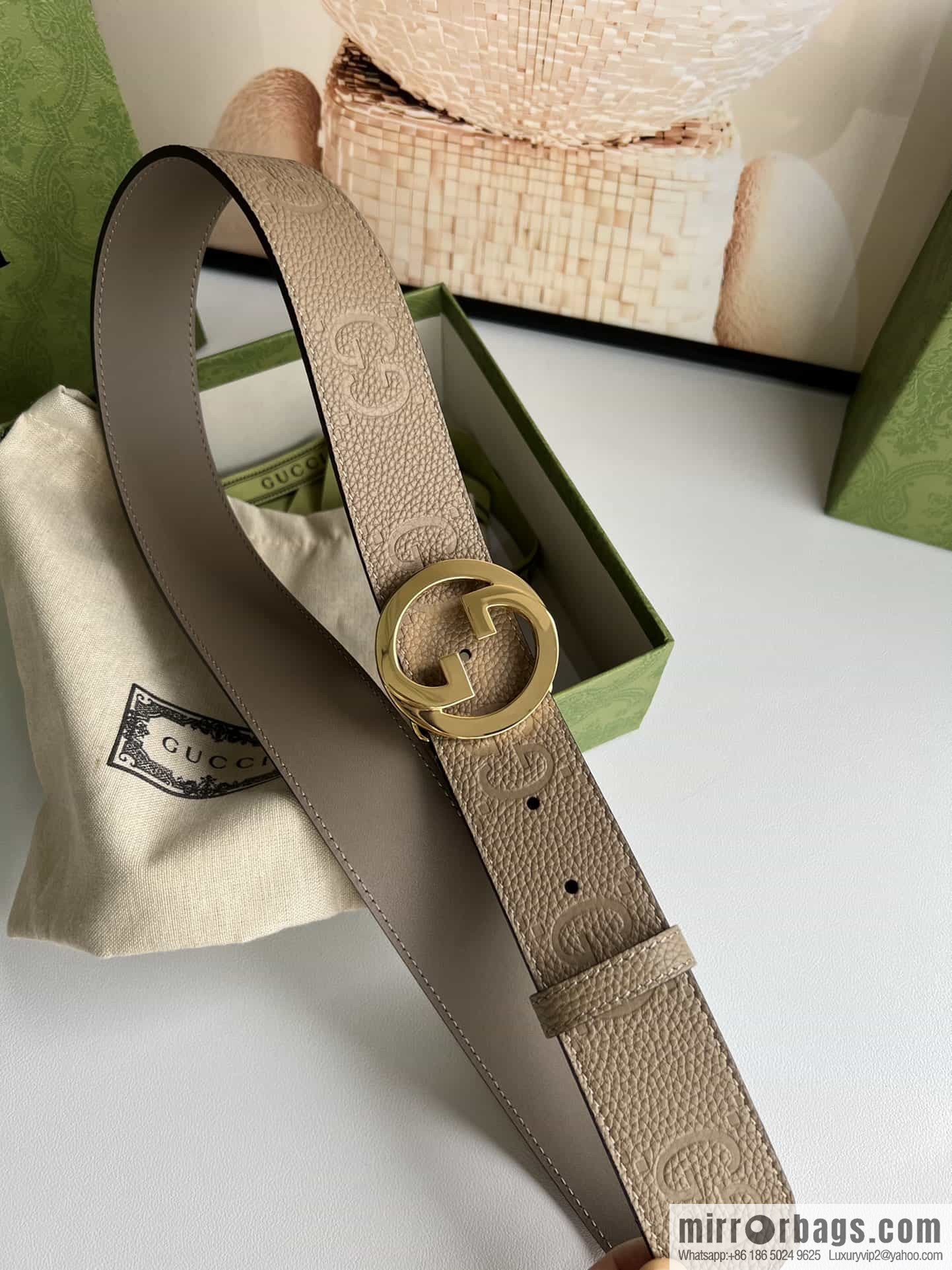 GUCCI Gucci, Round Interlocking Double G Belt