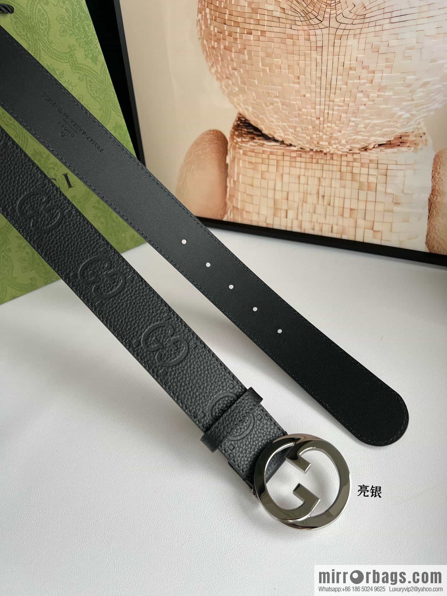 GUCCI Gucci, Round Interlocking Double G Belt
