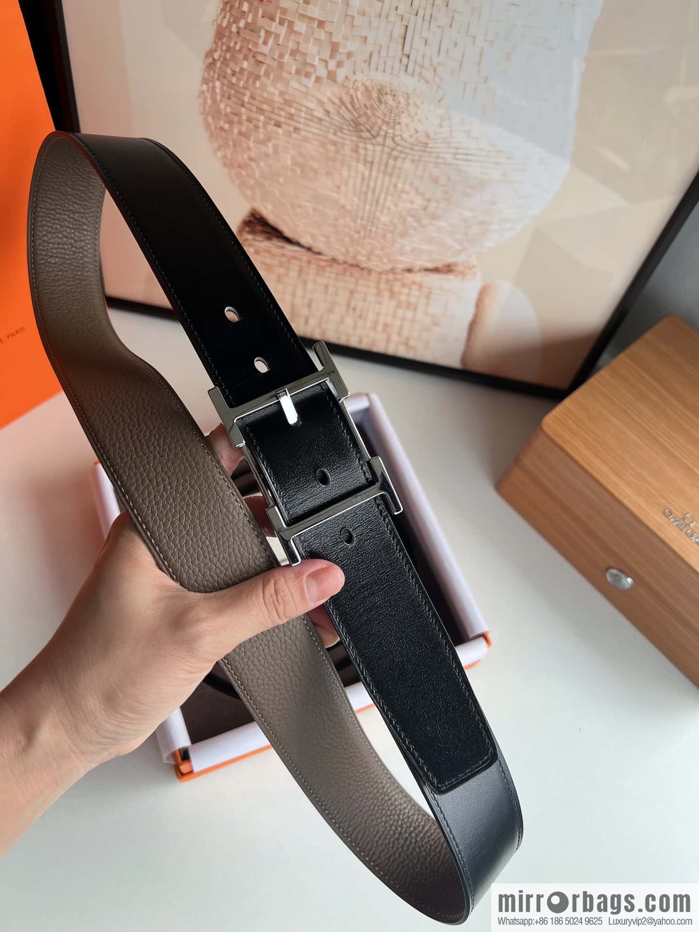 Hermes Hermes 40mm Nathan Double Sided External Belt