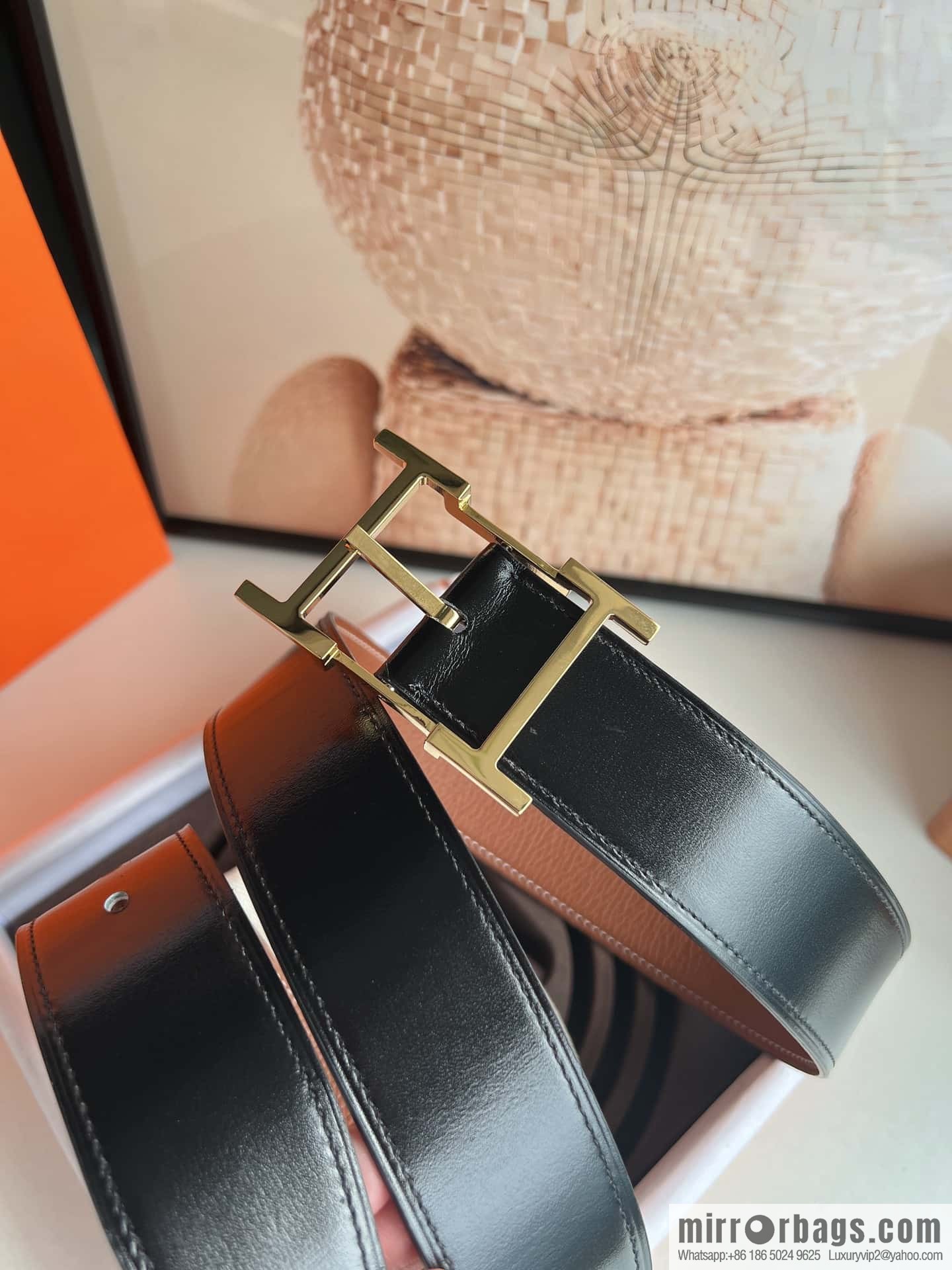 Hermes Hermes 40mm Nathan Double Sided External Belt