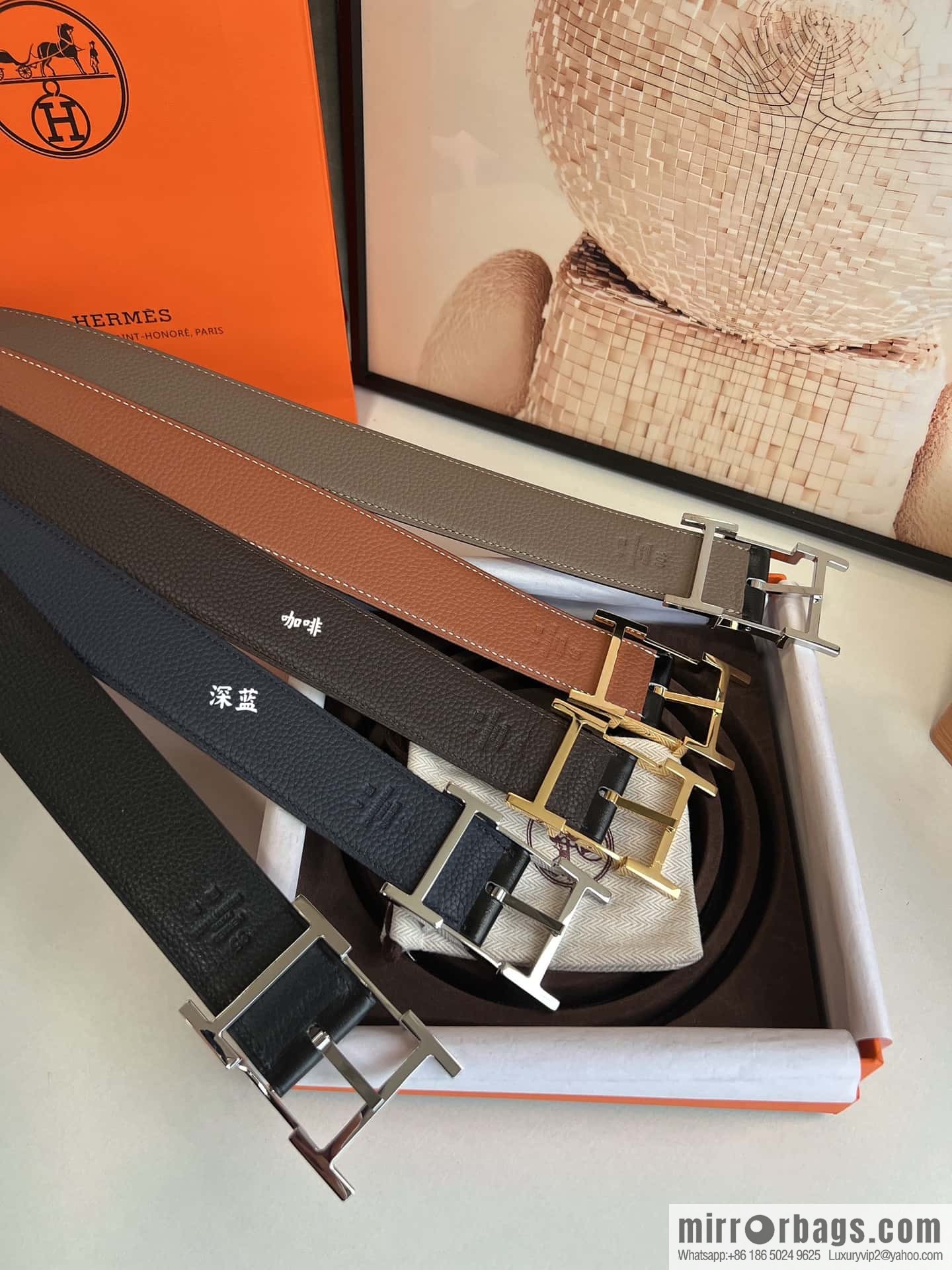 Hermes Hermes 40mm Nathan Double Sided External Belt