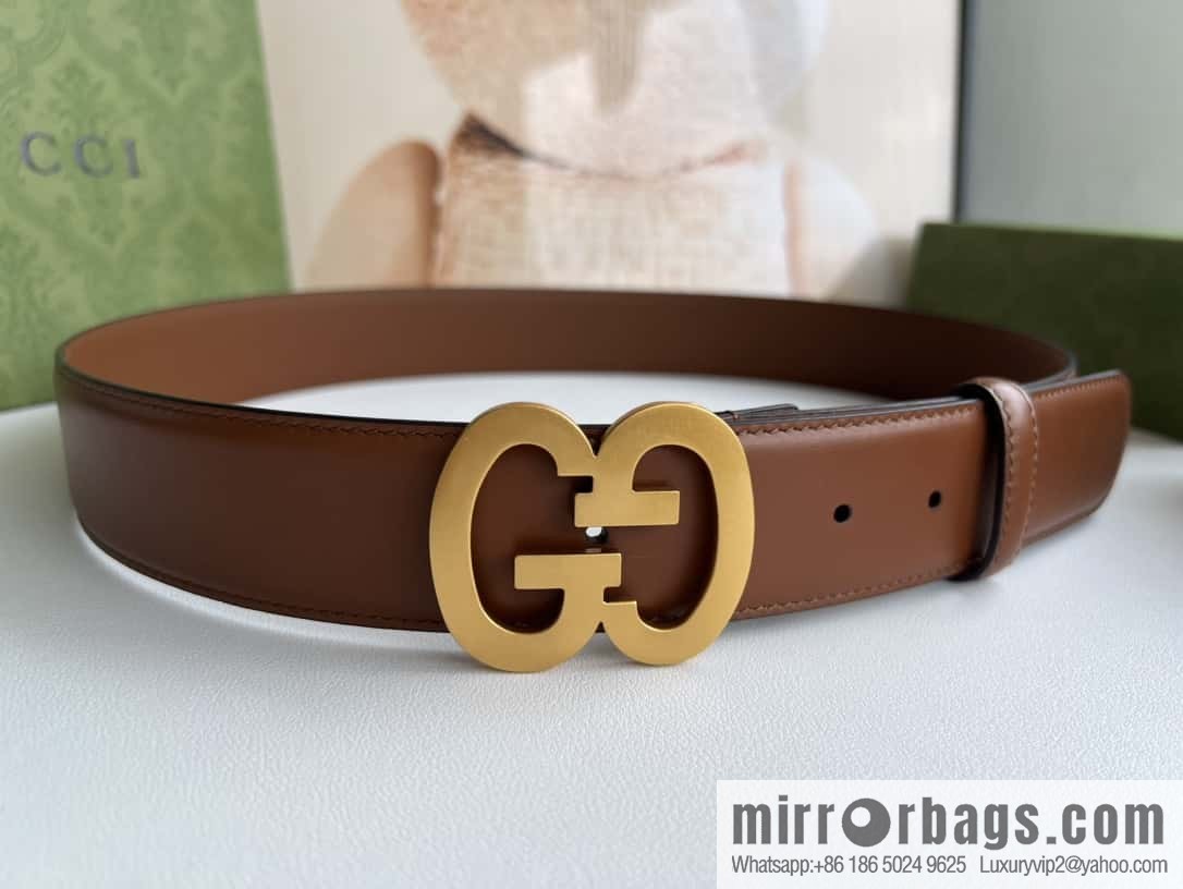 GUCCI Interlocking Double G Buckle, Cowhide Belt 4.0cm