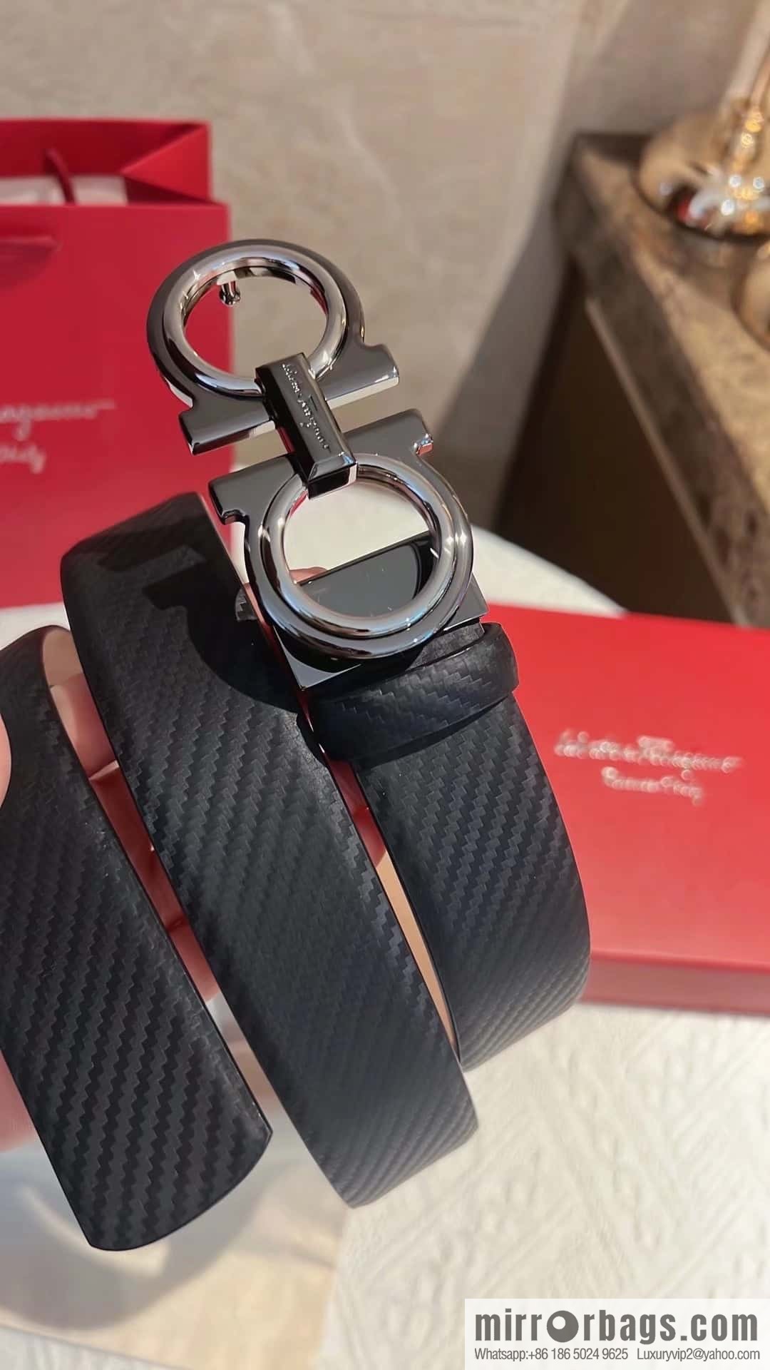 Ferragamo Ferragamo Men's Leather Belt 3.5cm